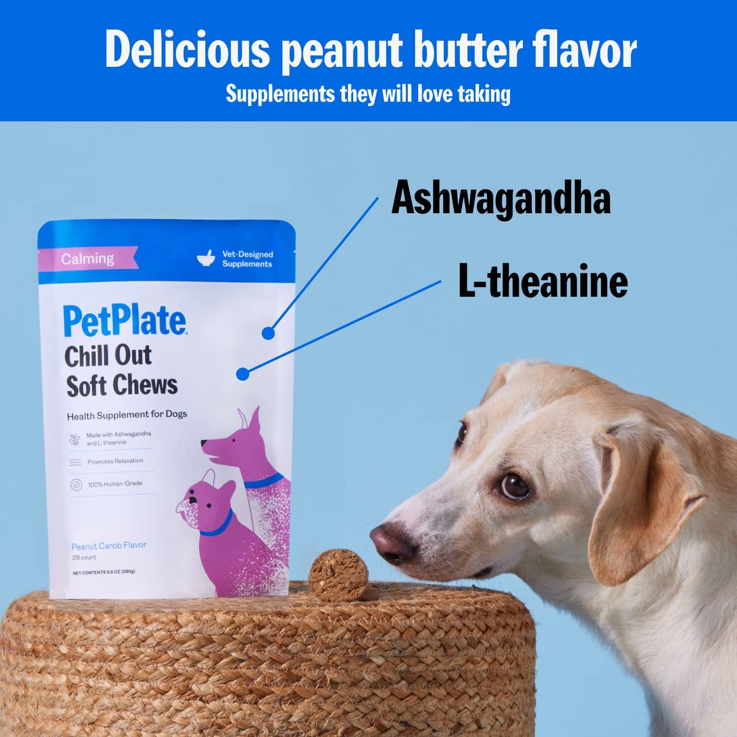 Pet Plate Chill Out Calming Soft Chews Dog Supplements - 9.8 Oz - Image 5