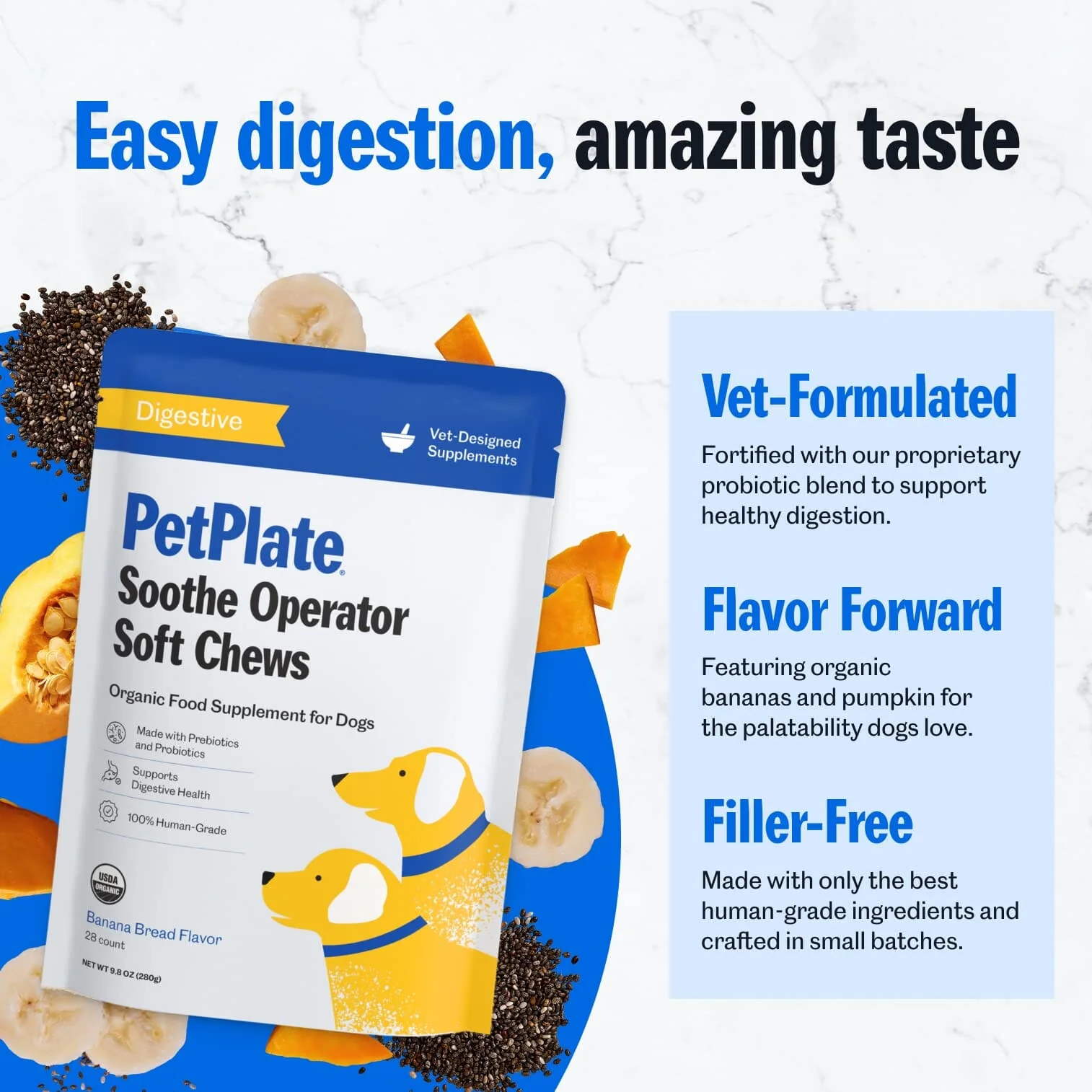 Pet Plate Soothe Operator Digestive Support Soft Chews Dog Supplements - 9.8 Oz - Image 3
