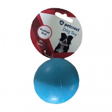 Petcrest Dog Toy Rubber Sol Ball Dog Toy - 3 In