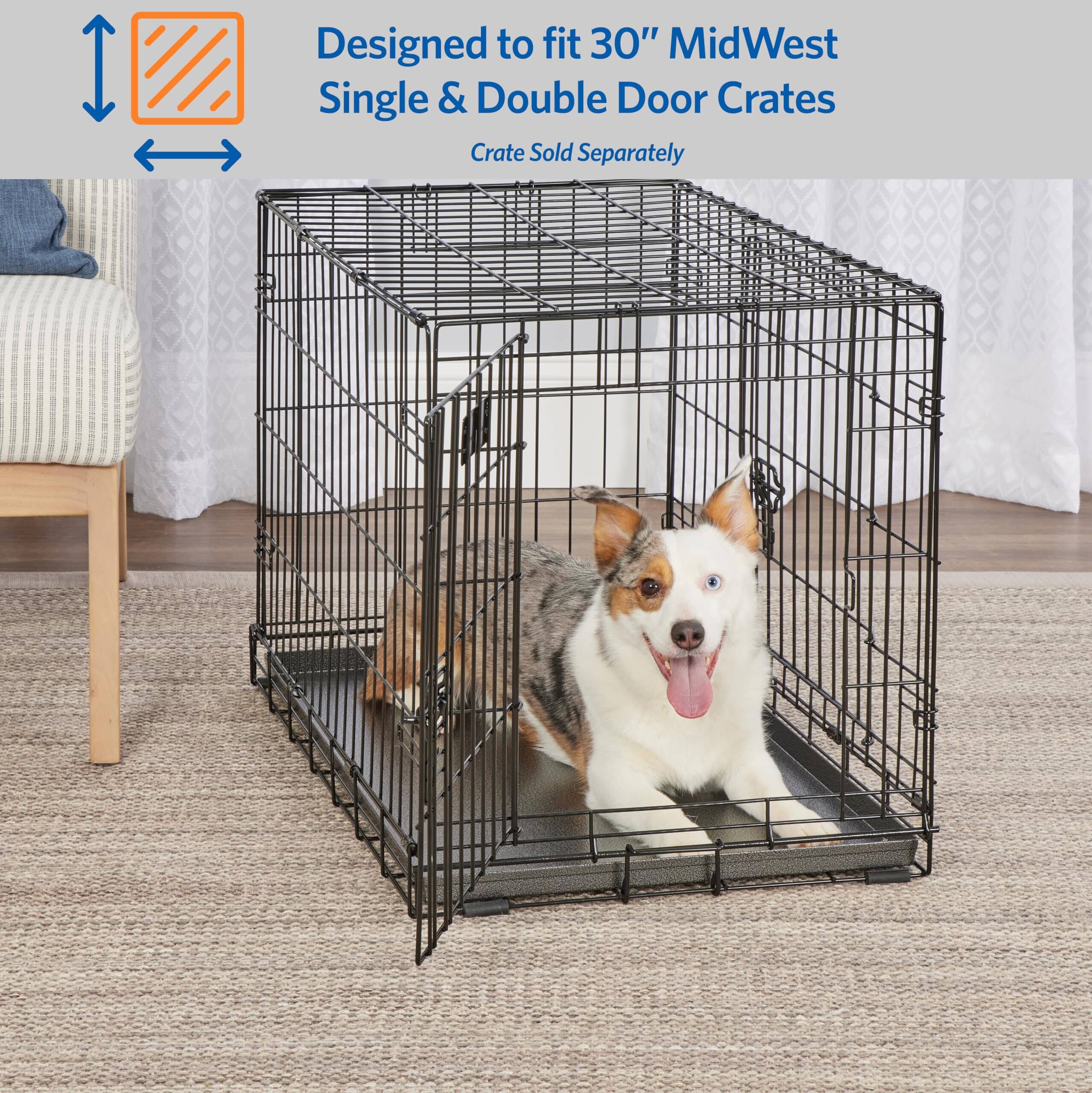 Petcrest Metal Dog Crate Replacement Pan - Image 4
