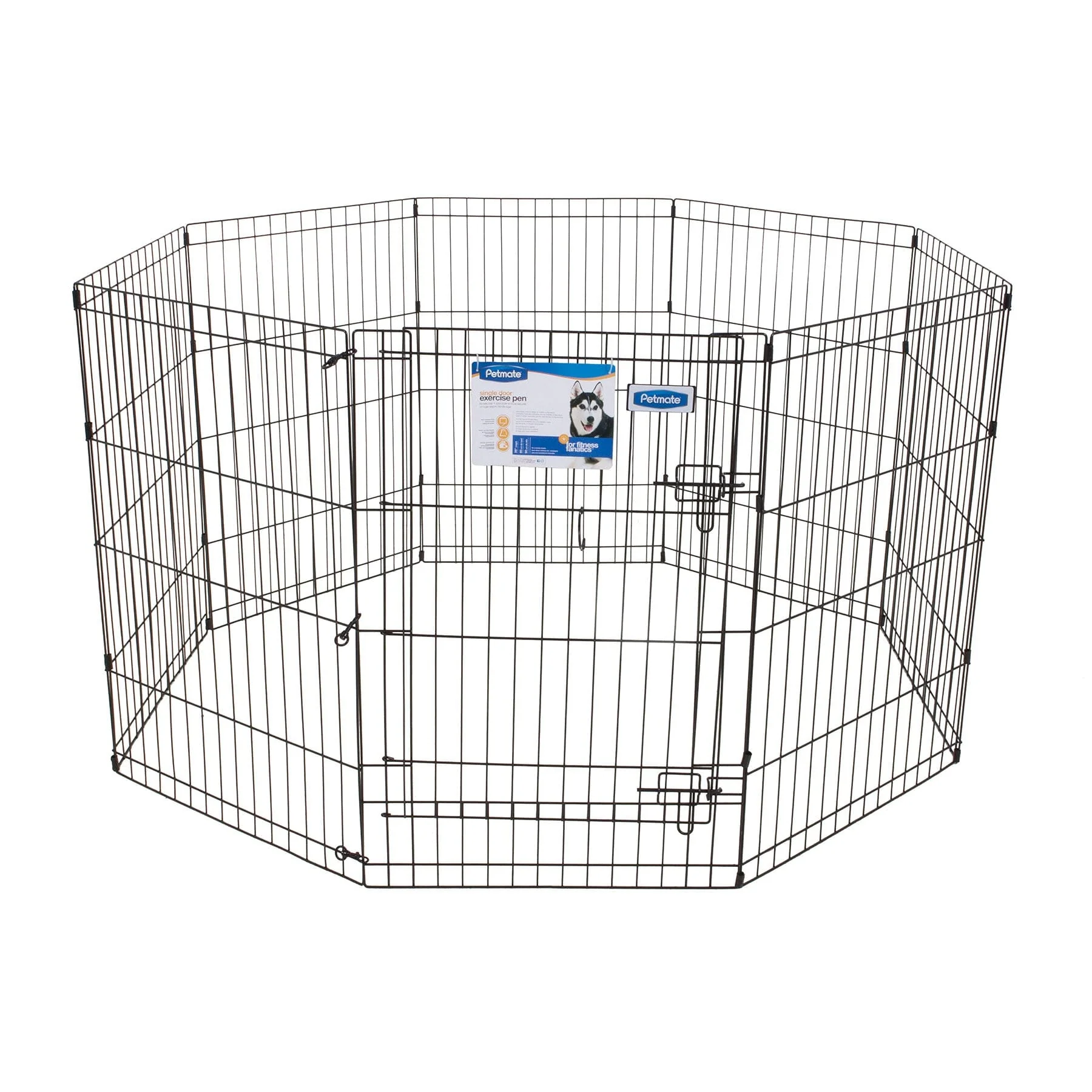 Petmate Exercise Pen with Door - Black - 36 in