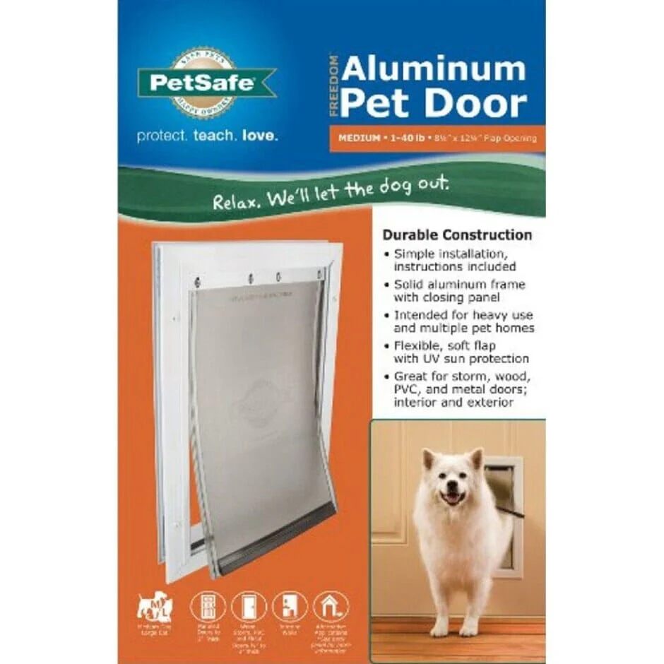 Petsafe Freedom Aluminum Pet Door - White - Medium - Image 3