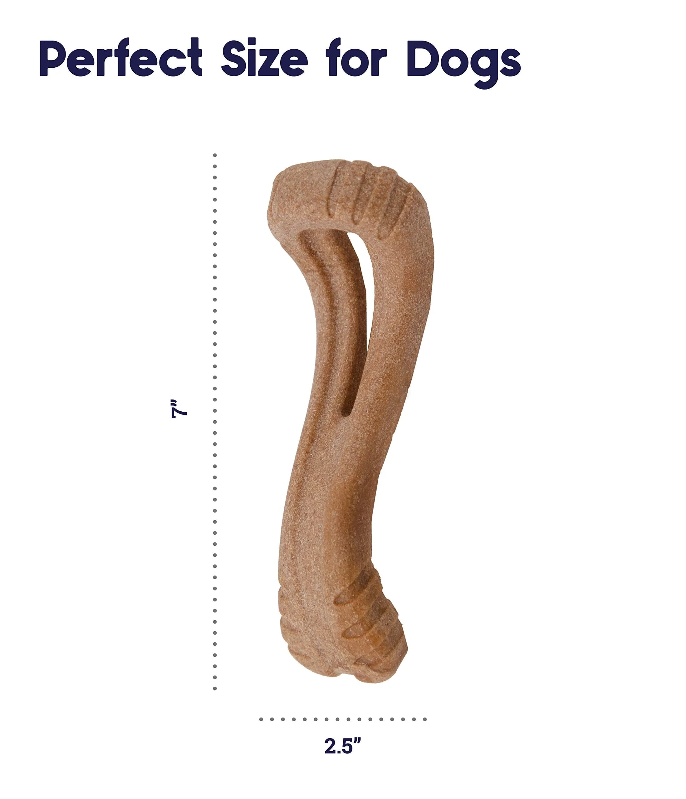 Petstages Dogwood Real Wood Blended Flip N' Chew Bone Floating Fetch Dog Toy - Medium - Image 5