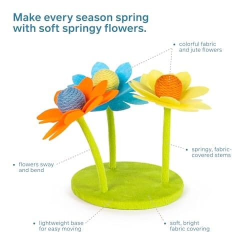Prevue Pet Products Play N' Sway Bendable Flowers Jute Cat Furniture and Toy - Image 3