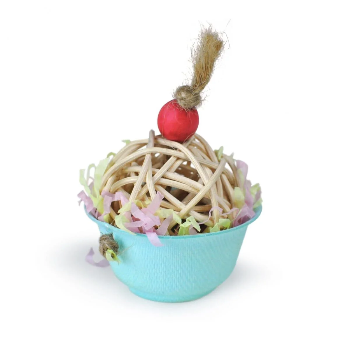 Prevue Pet Products Playfuls Sugarcane Cupcake Chew and Shred Small Animal Toy