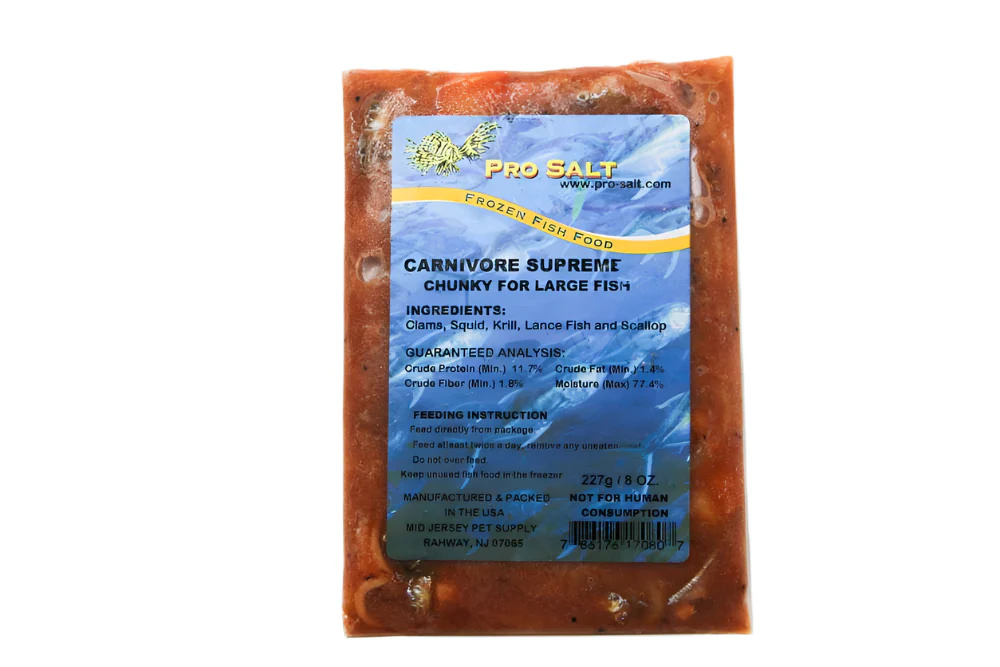 Pro Salt Carnivore Diet Frozen Fish Food - 8 Oz