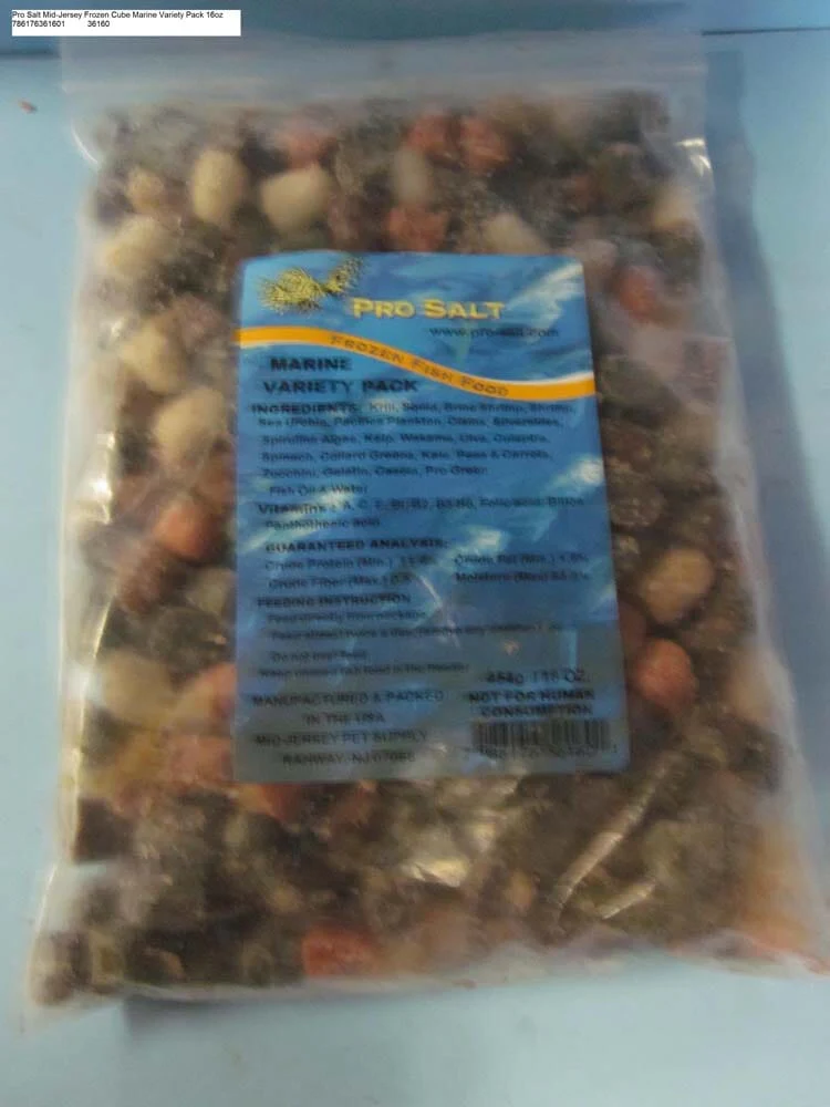 Pro Salt Marine Variety Frozen Fish Food - 16 Oz