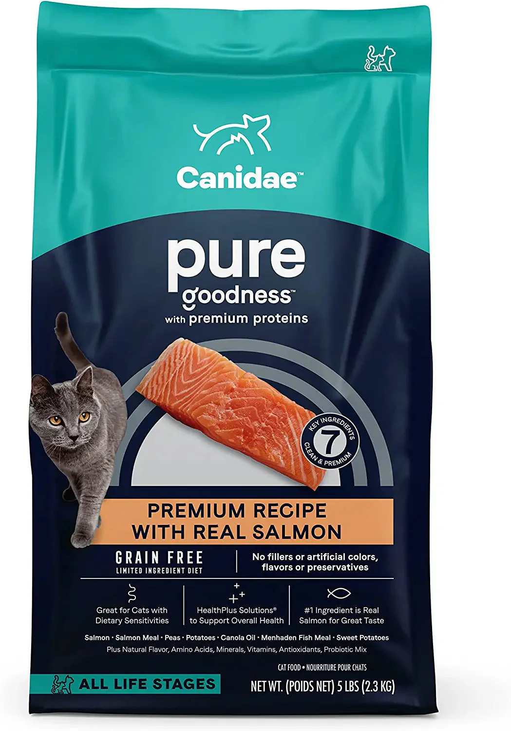 Pure Sea Grain-Free Dry Cat Food - Fresh Salmon - 5 Lbs