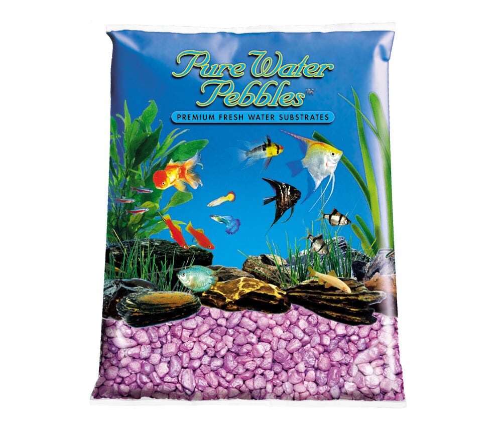 Pure Water Pebbles Premium Fresh Water Frosted Aquarium Gravel Lavender - 25 lbs - 2 Count