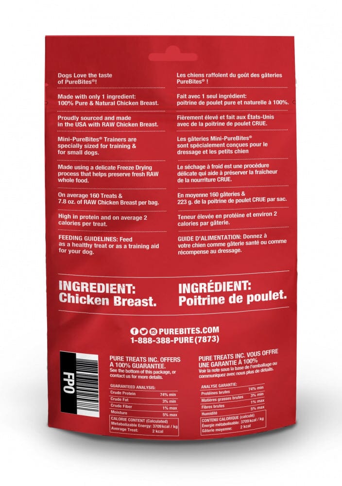 PureBites Mini PureBites Trainers RAW Freeze Dried Chicken Breast Dog Treats - Image 4