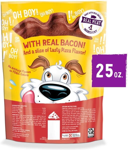Purina Beggin' Pizza with Bacon and Pork Soft and Chewy Dog Treats - 25 Oz - 4 Pack - Image 2