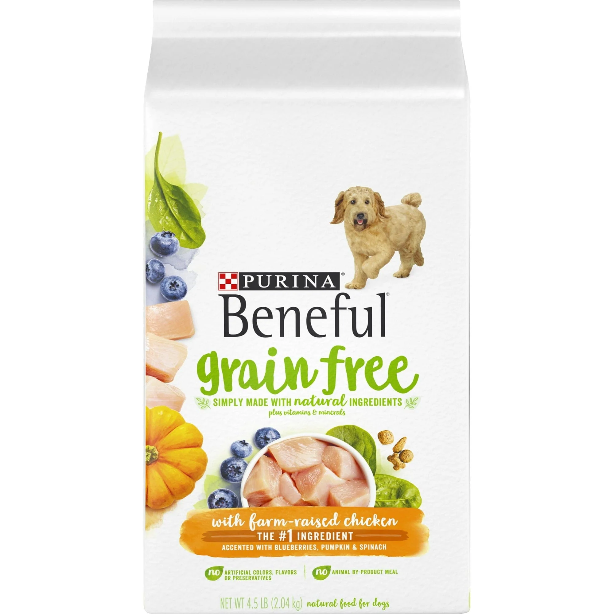 Purina Beneful Grain-Free Farm-Raised Chicken with Fruits and Berries Dry Dog Food - 4.5 Lbs - Case of 4