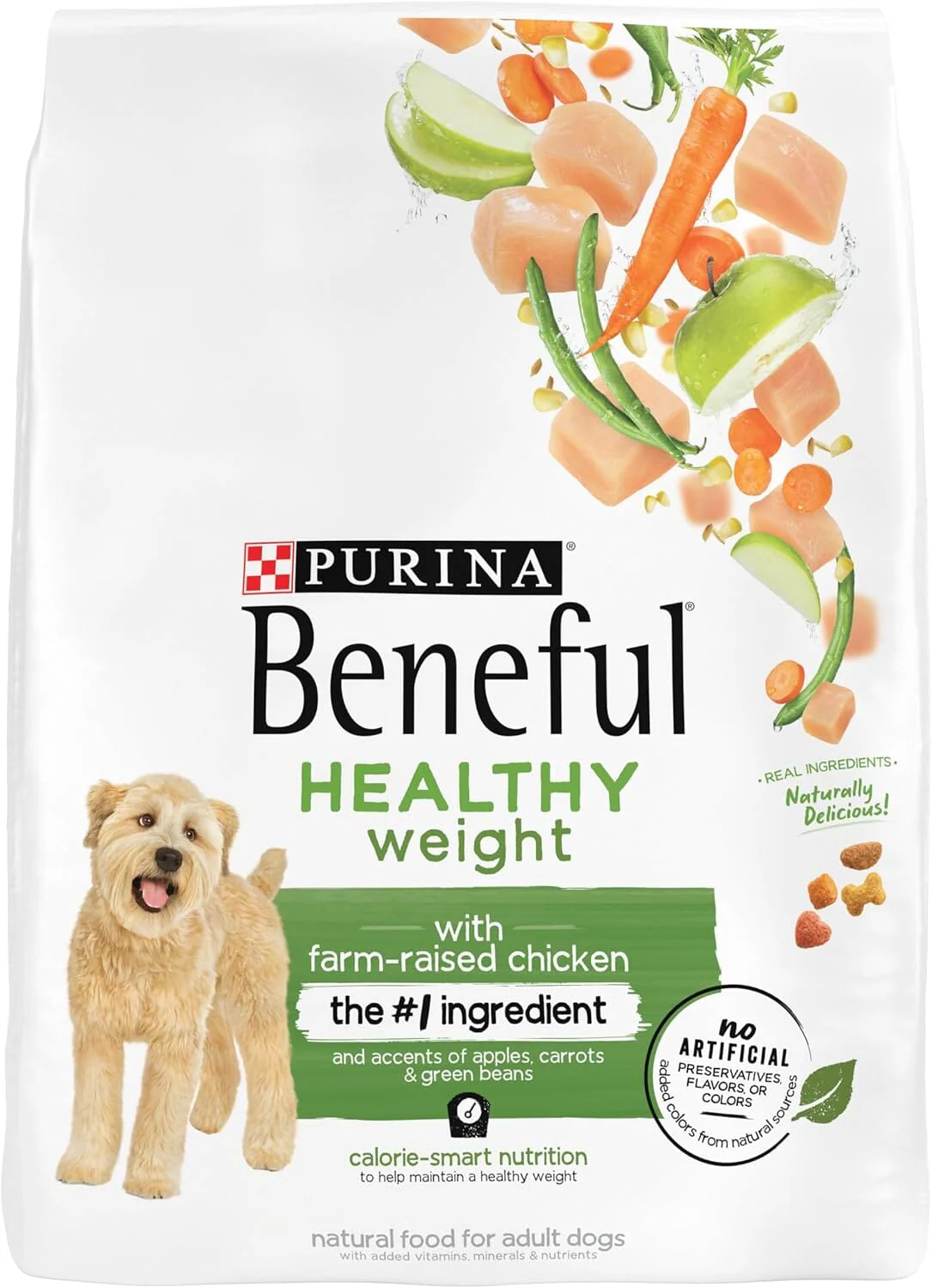 Purina Beneful Healthy Weight Farm-Raised Chicken with Apples Carrots and Beans Dry Dog Food - 40 Lbs