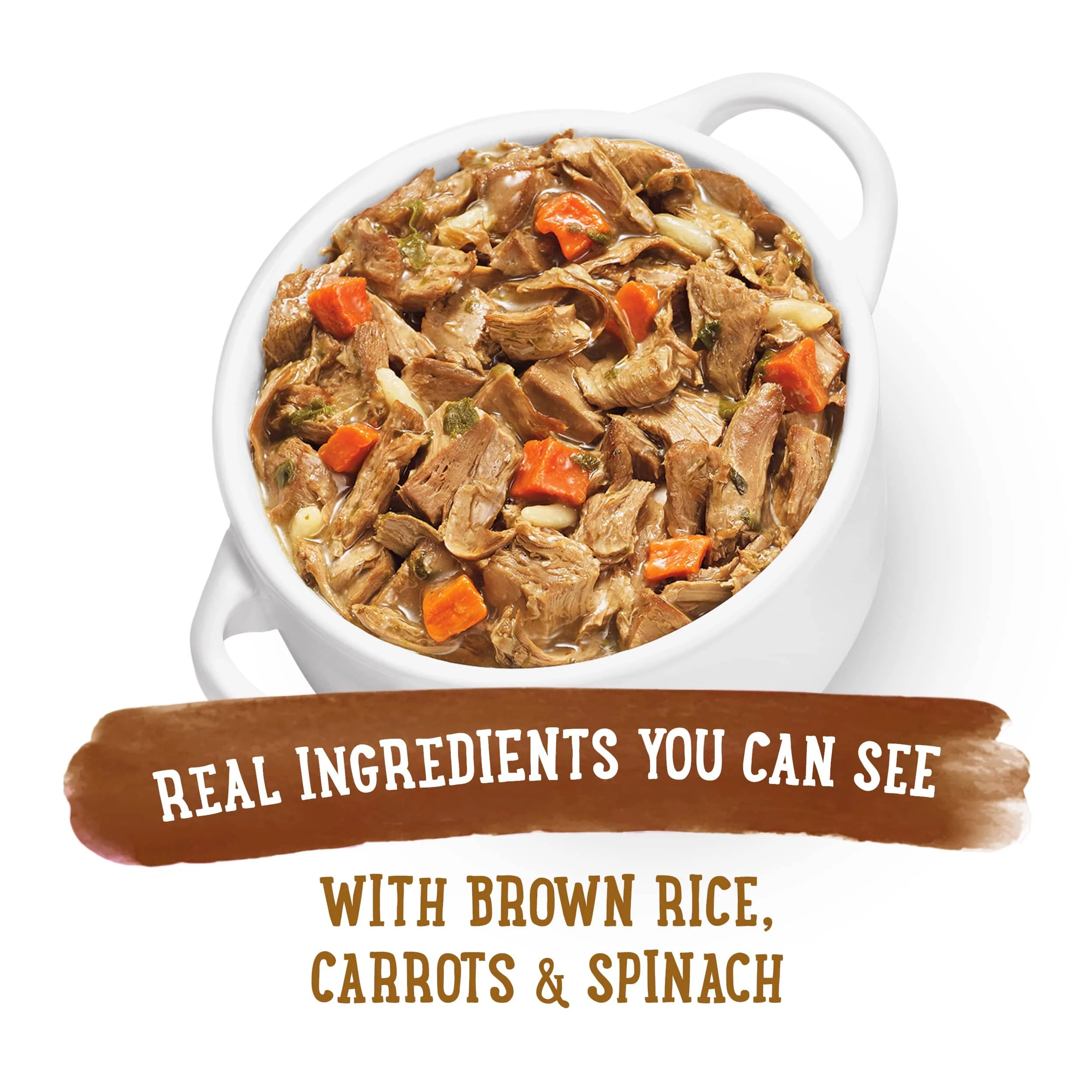 Purina Beneful Prepared Meals Roasted Chicken with Rice Carrots and Spinach Wet Dog Food Trays - 10 Oz - Case of 8 - Image 2