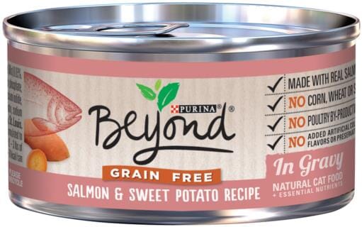 Purina Beyond Grain-Free Salmon and Sweet Potato in Gravy Canned Cat Food - 3 Oz - Case of 12