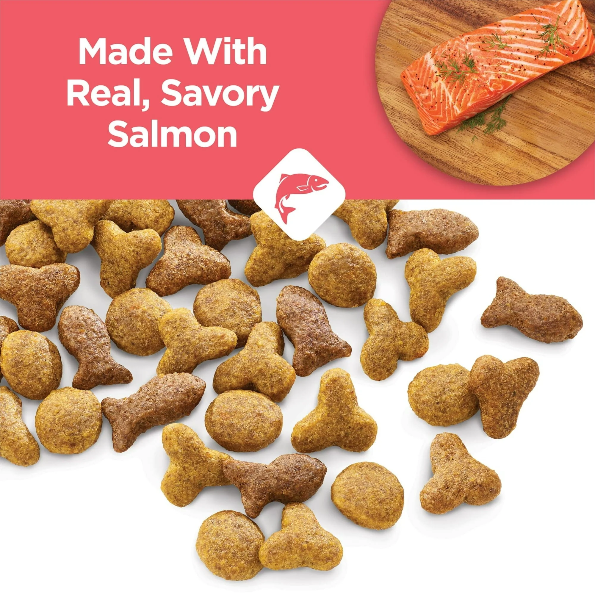 Purina Cat Chow Complete Salmon Dry Cat Food - 3.15 Lbs - Case of 4 - Image 2