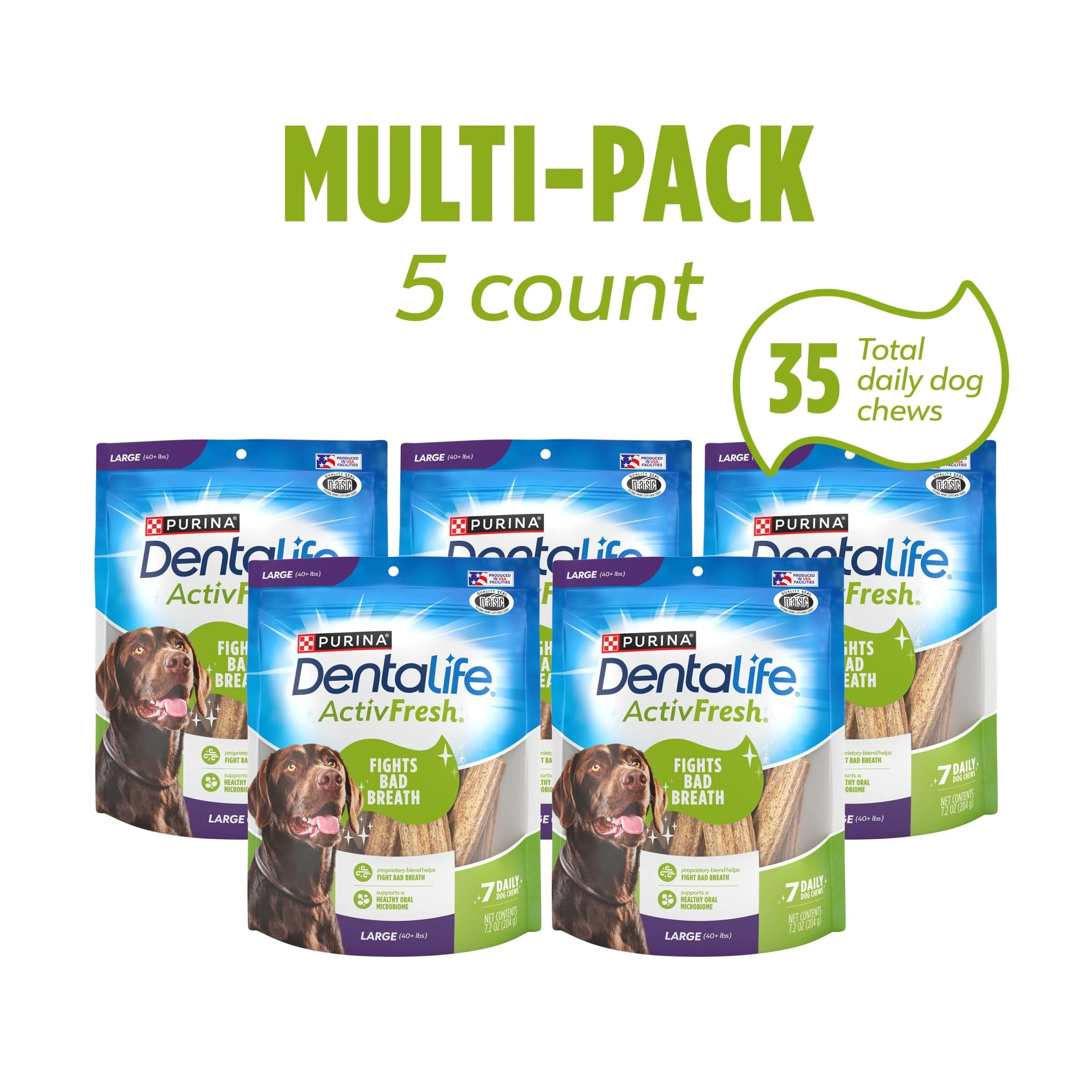 Purina DentaLife ActivFresh Dental Dog Chews - Large - 7.2 Oz - 5 Pack - Image 3