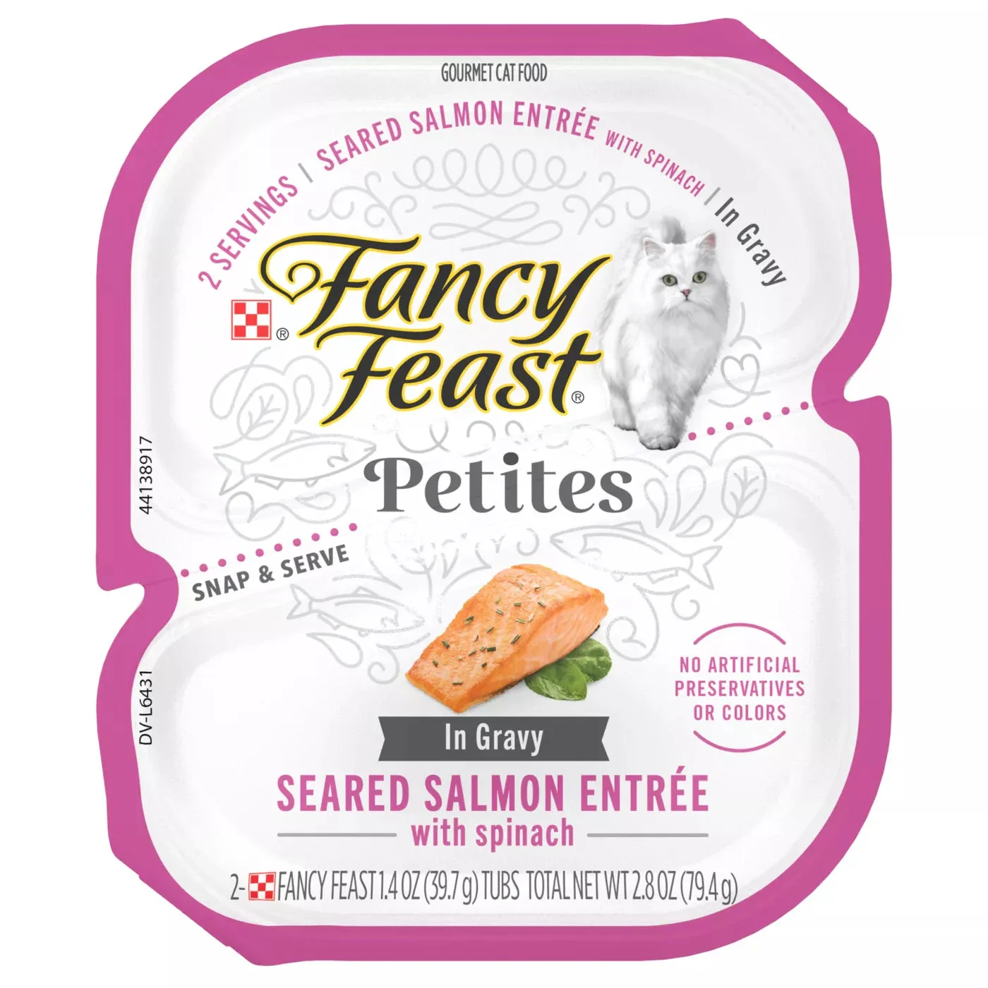 Purina Fancy Feast Petites Grilled Chicken Whitefish and Salmon Entrée in Gravy Wet Cat Food Trays - Variety Pack - 2.8 Oz - 12 Count - Image 2