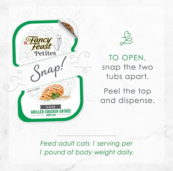 Purina Fancy Feast Petites Grilled Chicken Whitefish and Salmon Entrée in Gravy Wet Cat Food Trays - Variety Pack - 2.8 Oz - 12 Count - Image 3