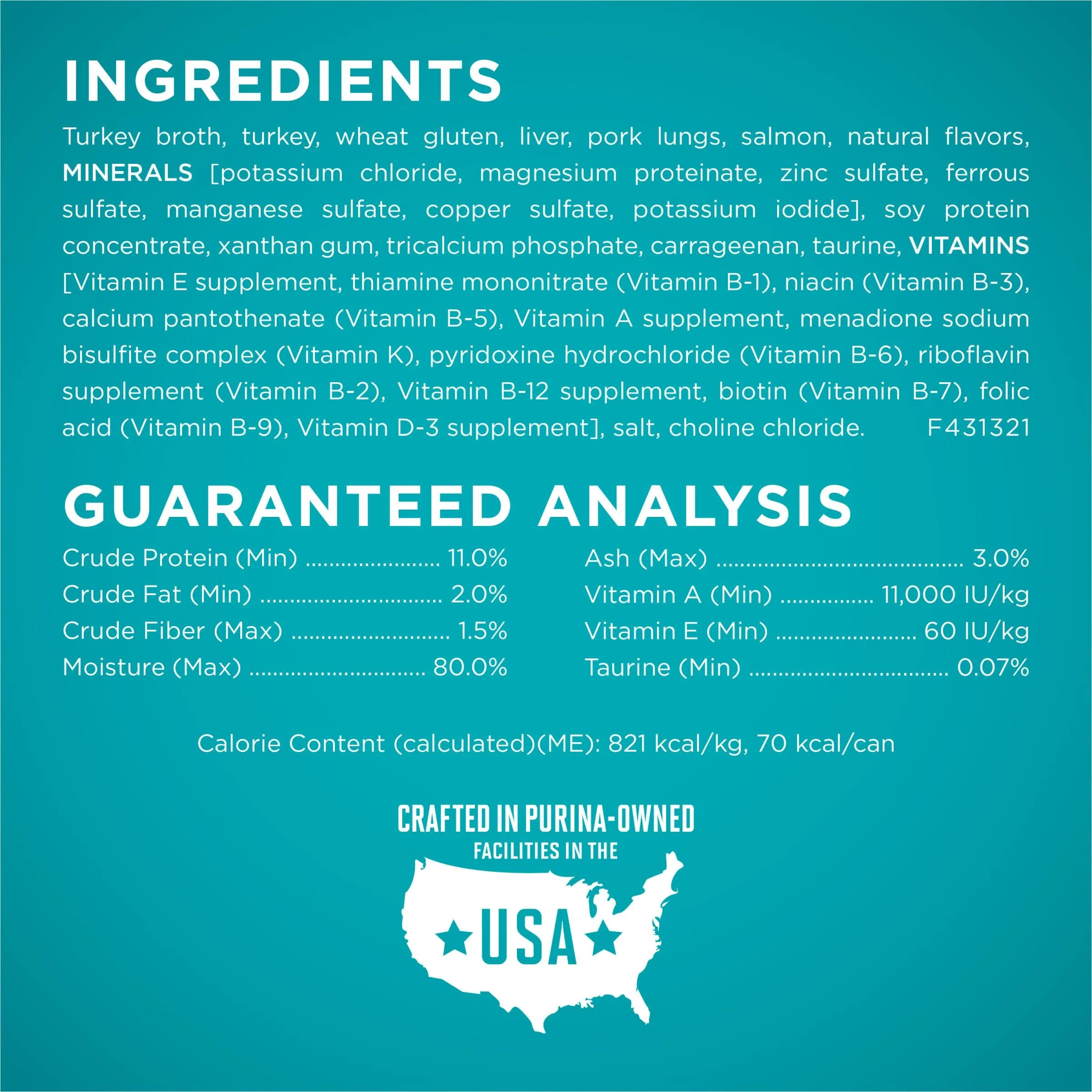 Purina One SmartBlend True Instinct High-Protein Turkey in Gravy Canned Cat Food - 3 Oz - Case of 24 - Image 4