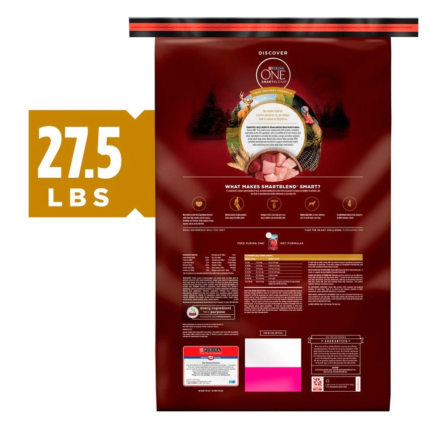 Purina ONE SmartBlend True Instinct Real Turkey & Venison Adult Premium Dry Dog Food - Image 6