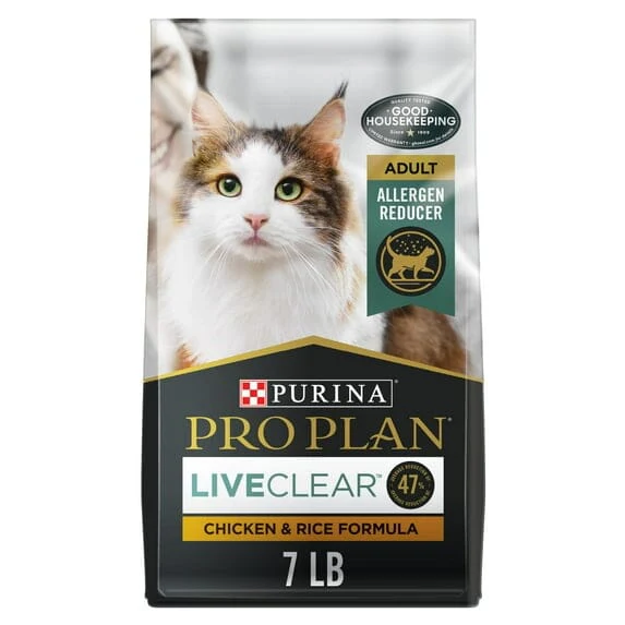 Purina Pro Plan LiveClear Allergen Reducing High-Protein Chicken and Rice Adult Dry Cat Food - Image 4