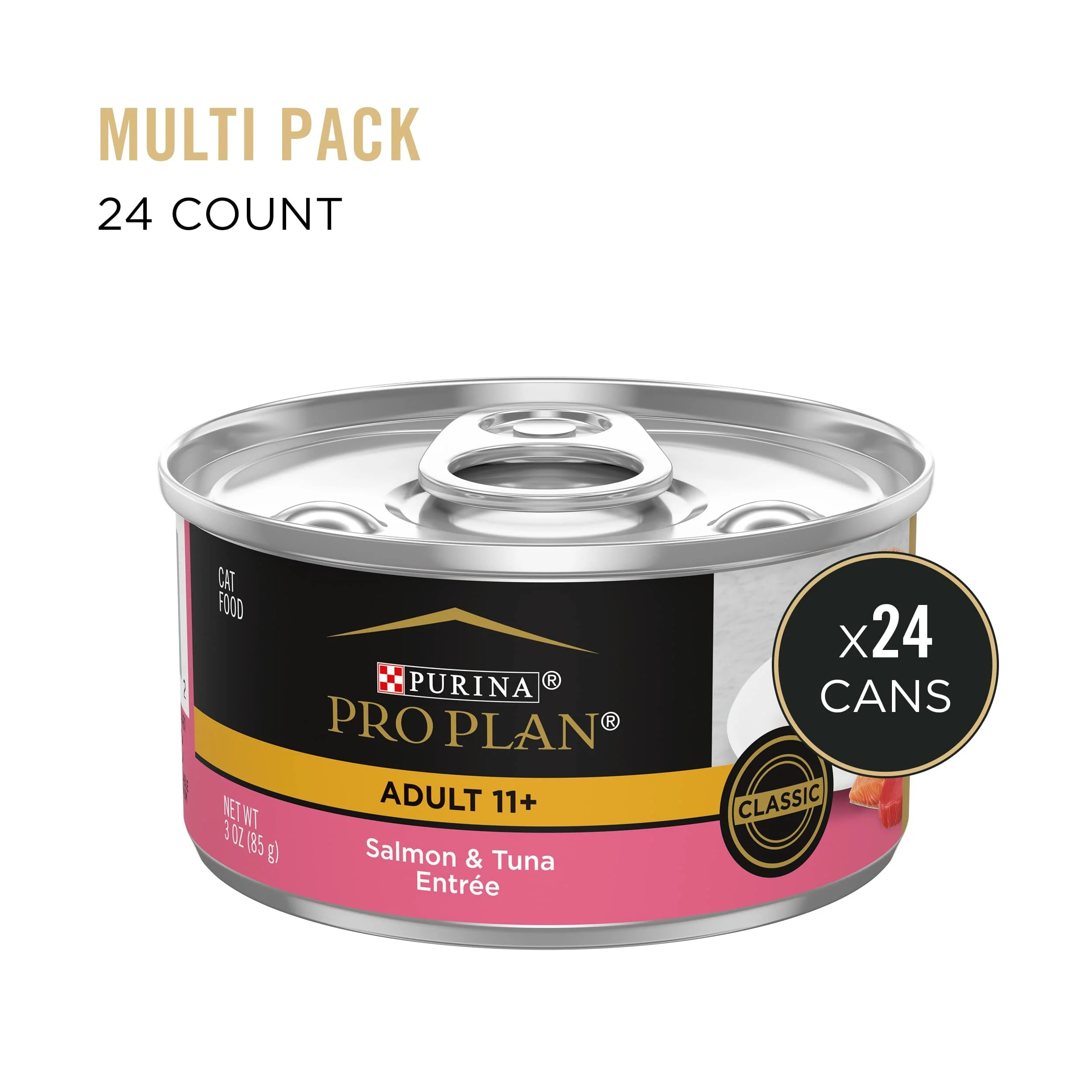 Purina Pro Plan Prime Plus Salmon and Tuna Entrée 7+ Senior Adult Canned Cat Food - 3 Oz - Case of 24 - Image 2