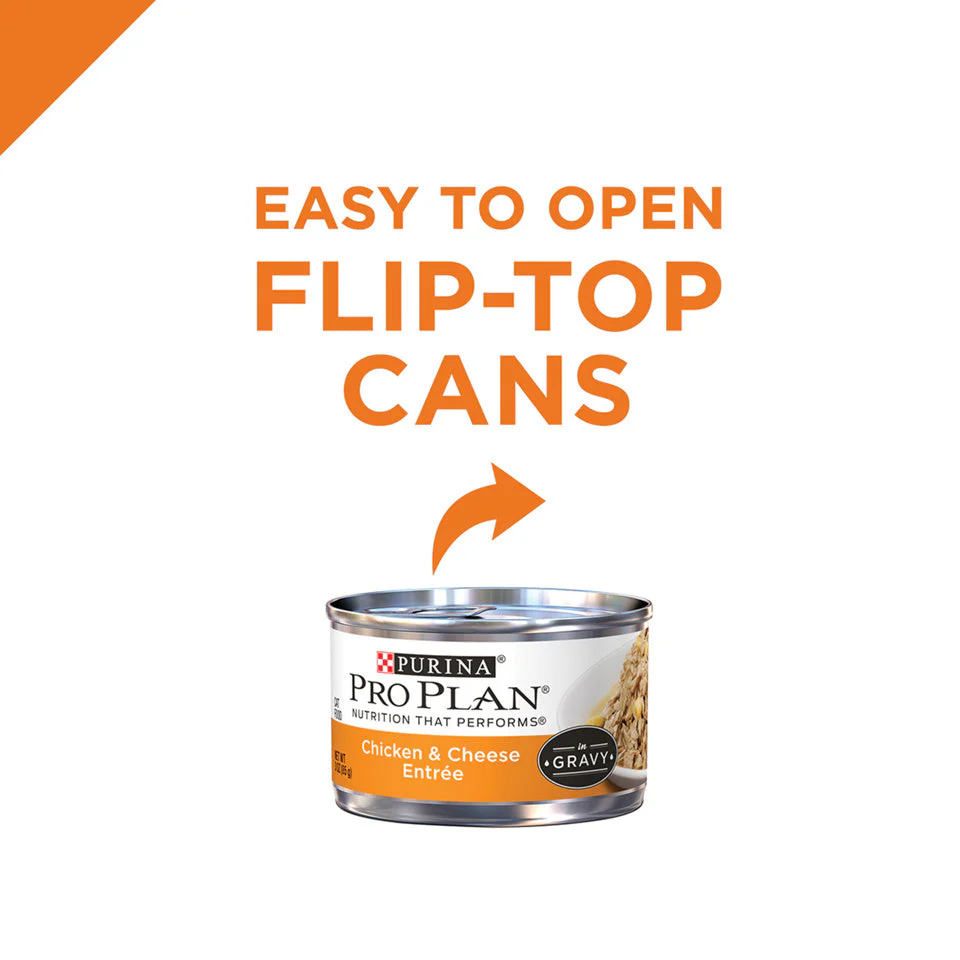 Purina Pro Plan Savor Adult Chicken and Cheese Entree in Gravy Canned Cat Food - Image 3