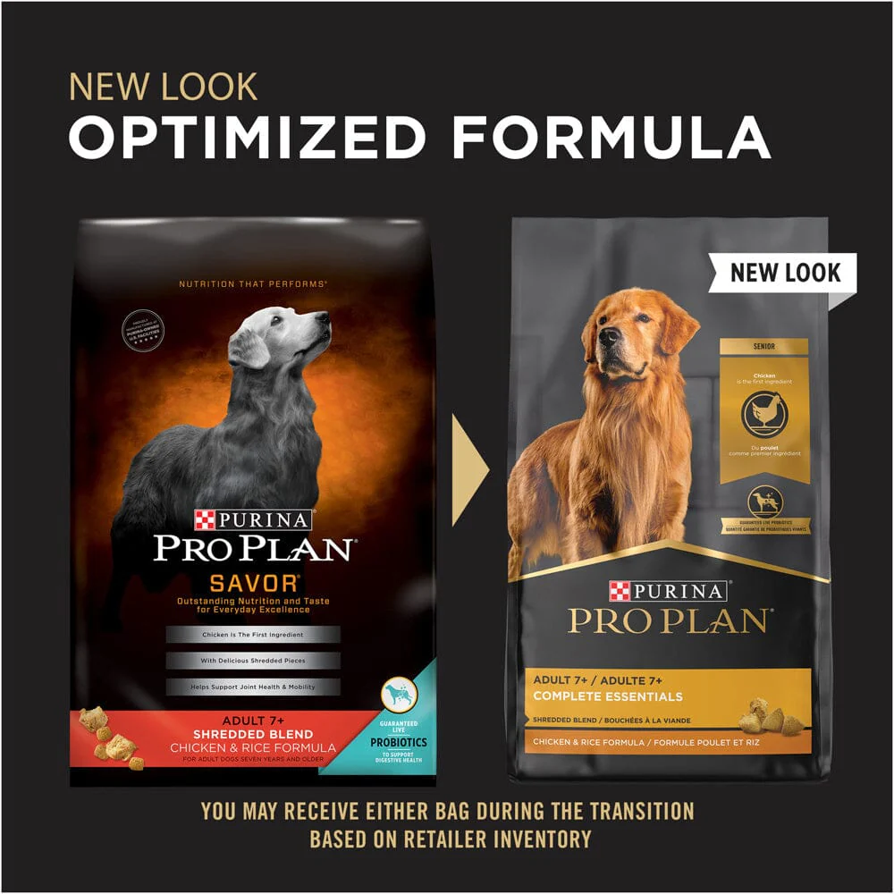 Purina Pro Plan Shredded Blend Chicken & Rice Formula With Probiotics Senior Dry Dog Food - Image 8
