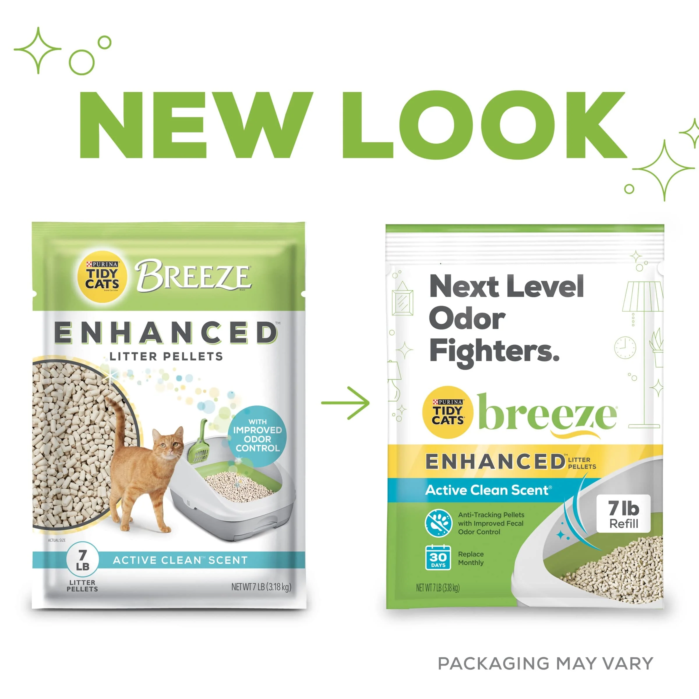 Purina Tidy Cats Breeze Active Clean Scented Non-Clumping Pellets Cat Litter - 7 Lbs - Case of 4 - Image 2