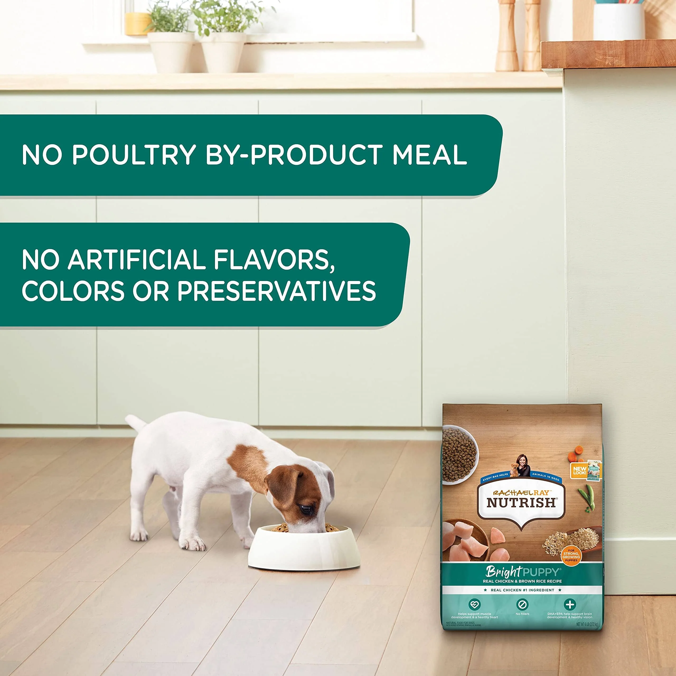 Rachael Ray Nutrish Chicken and Brown Rice Bright Puppy Formula Premium Dry Dog Food - 14 Lbs - Image 4