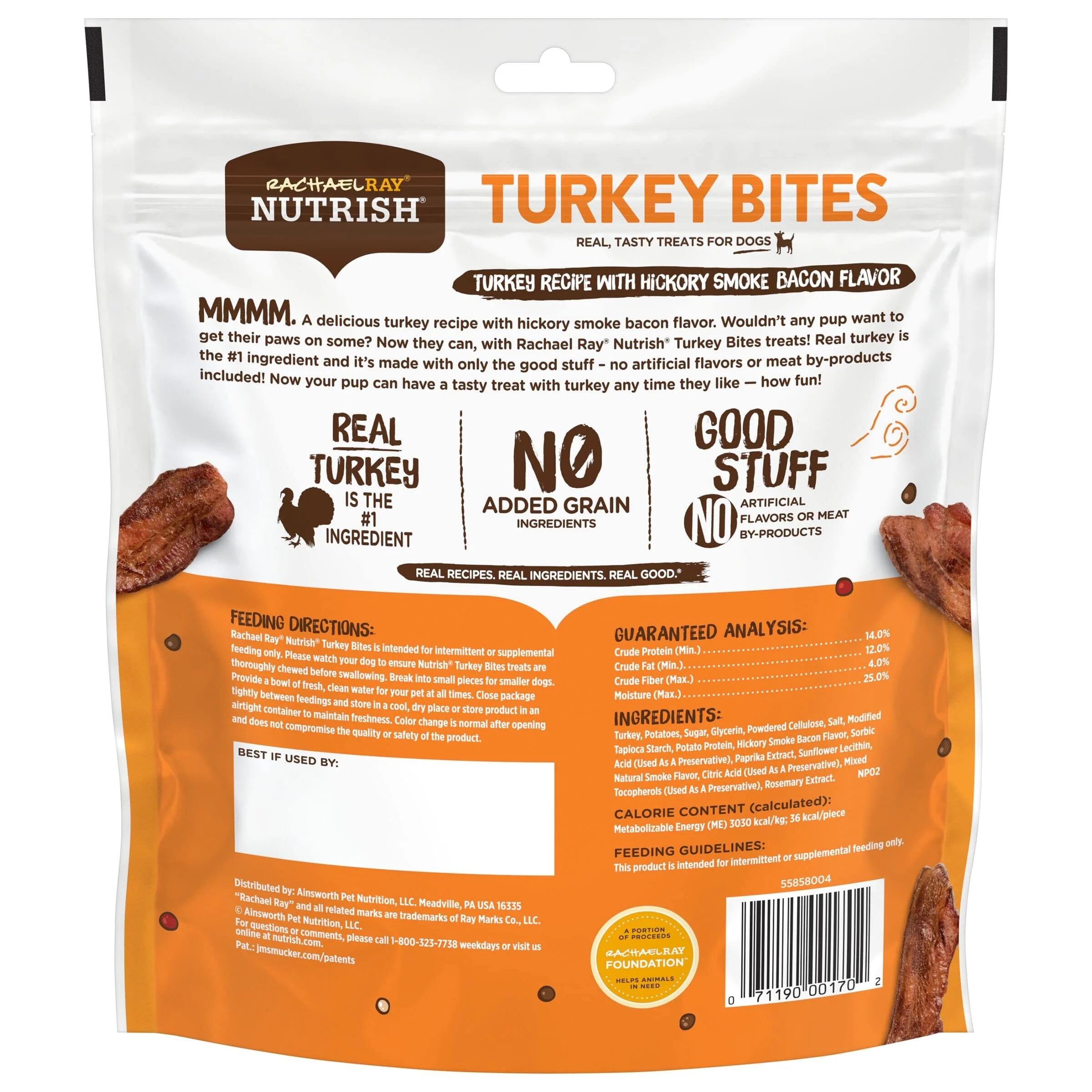 Rachael Ray Nutrish Hickory Smoked Turkey and Bacon Bites Jerky Dog Treats - 12 Oz - Image 3