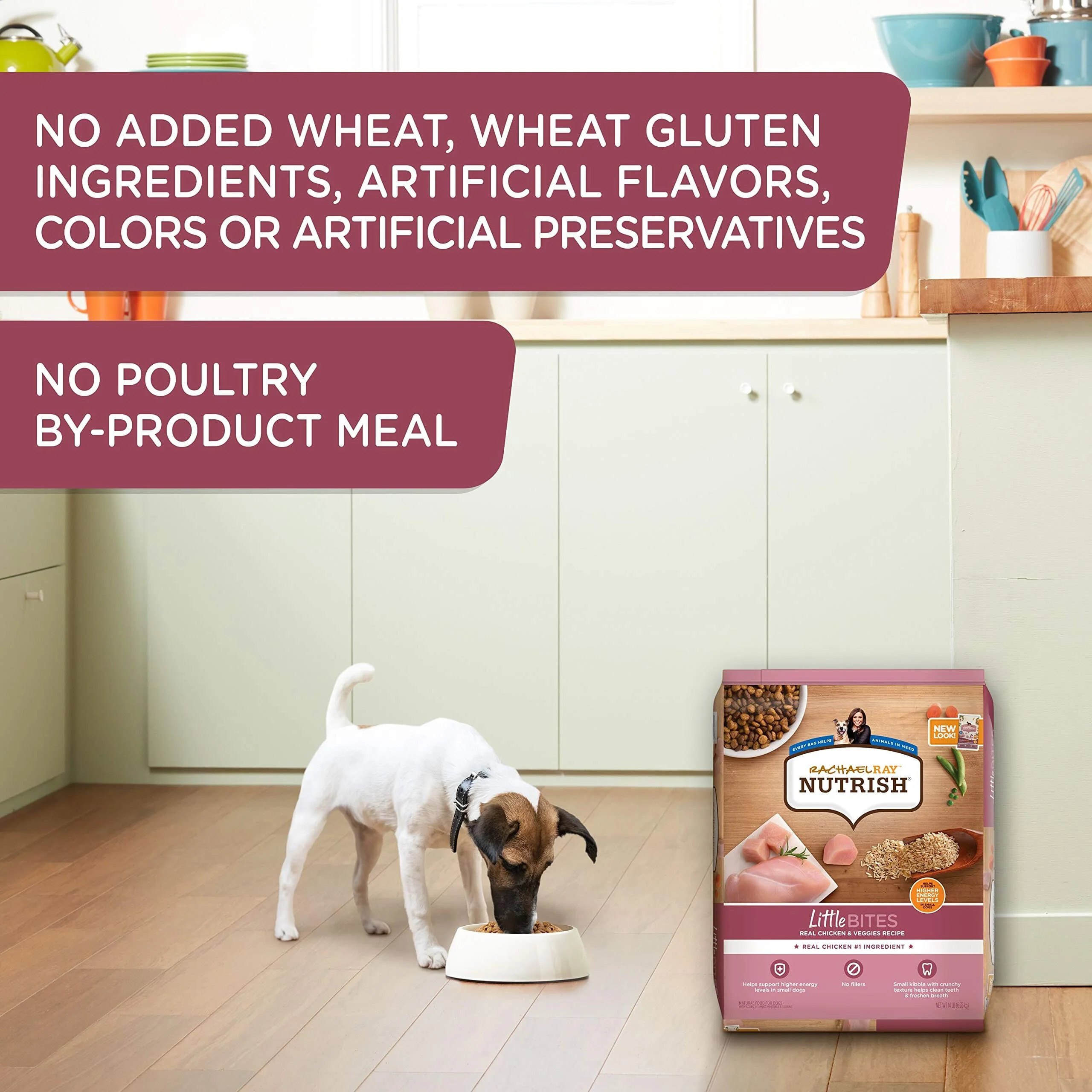 Rachael Ray Nutrish Little Bites Chicken and Veggie Formula Small-Breed and Puppy Premium Dry Dog Food - 14 Lbs - Image 4