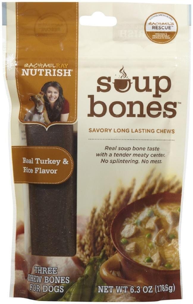 Rachael Ray Nutrish Soup Bones Turkey and Rice Hard Chews Dog Treats 6.3Z