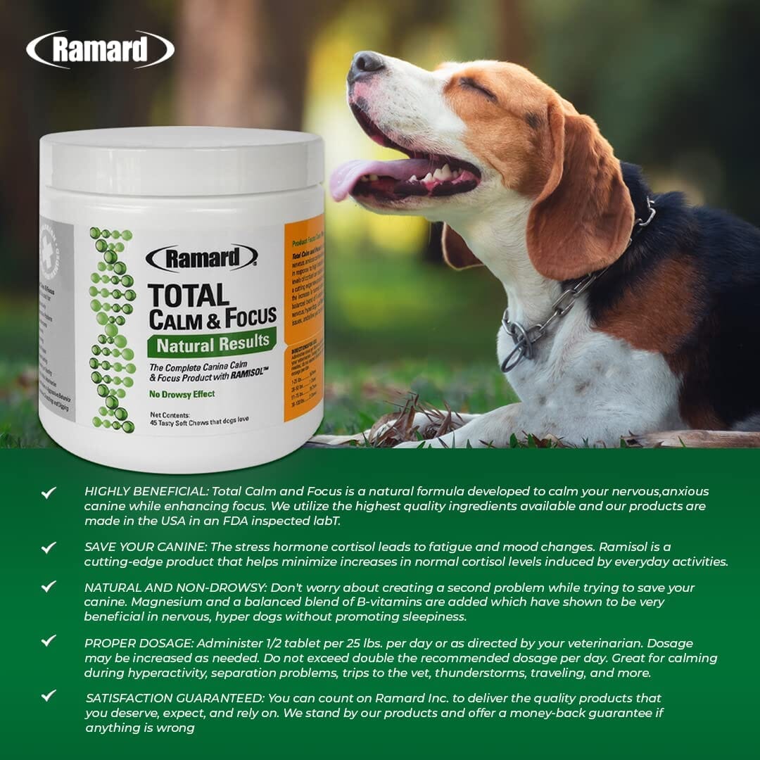 Ramard Ramard Total Calm & Focus Canine Supplements - Salmon - 45 Count - Image 2