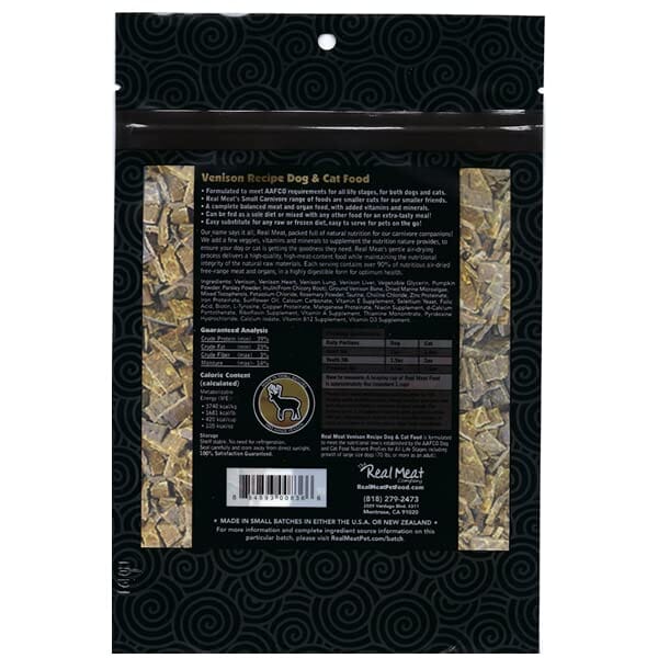 Real Meat Company Grain-Free Air-Dried Venison Cat and Dog Food - 5 Oz - Image 2