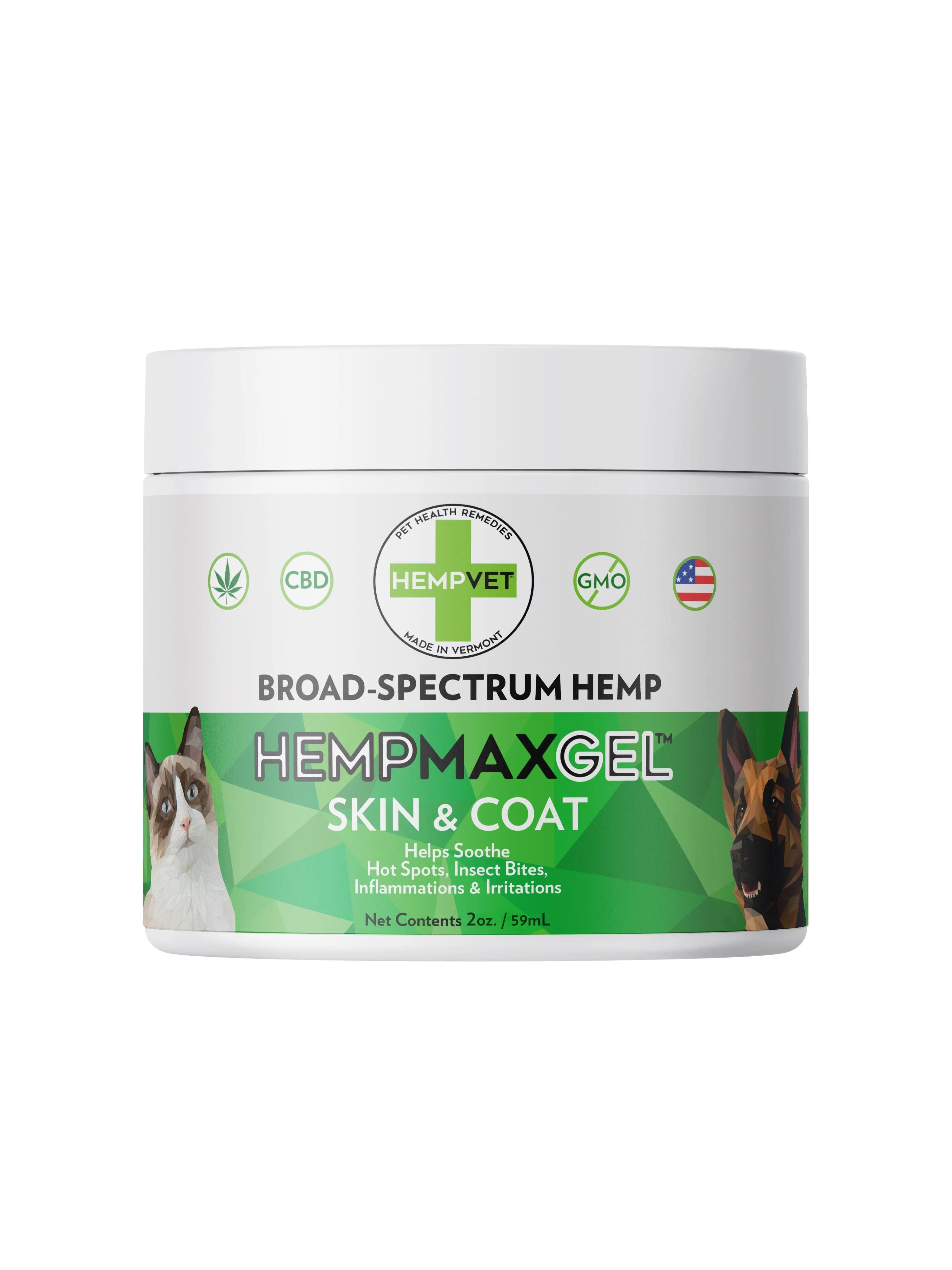 Reilly's Hempvet HempMax Skin and Coat Soothing Topical Gel for Dogs - 2 Oz