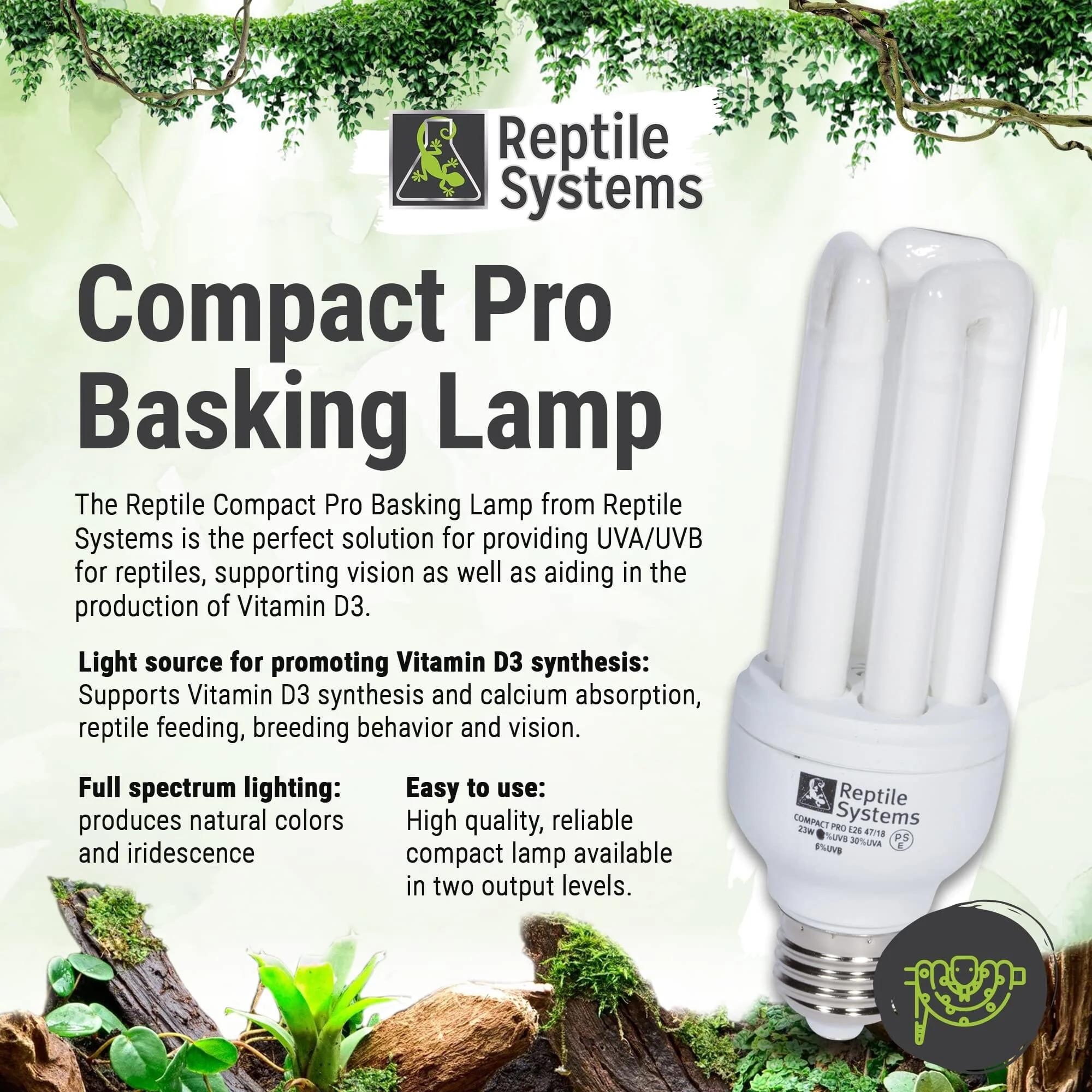 Reptile Systems Compact Desert Pro 12 Reptile Lighting - 23 Watt - Image 2