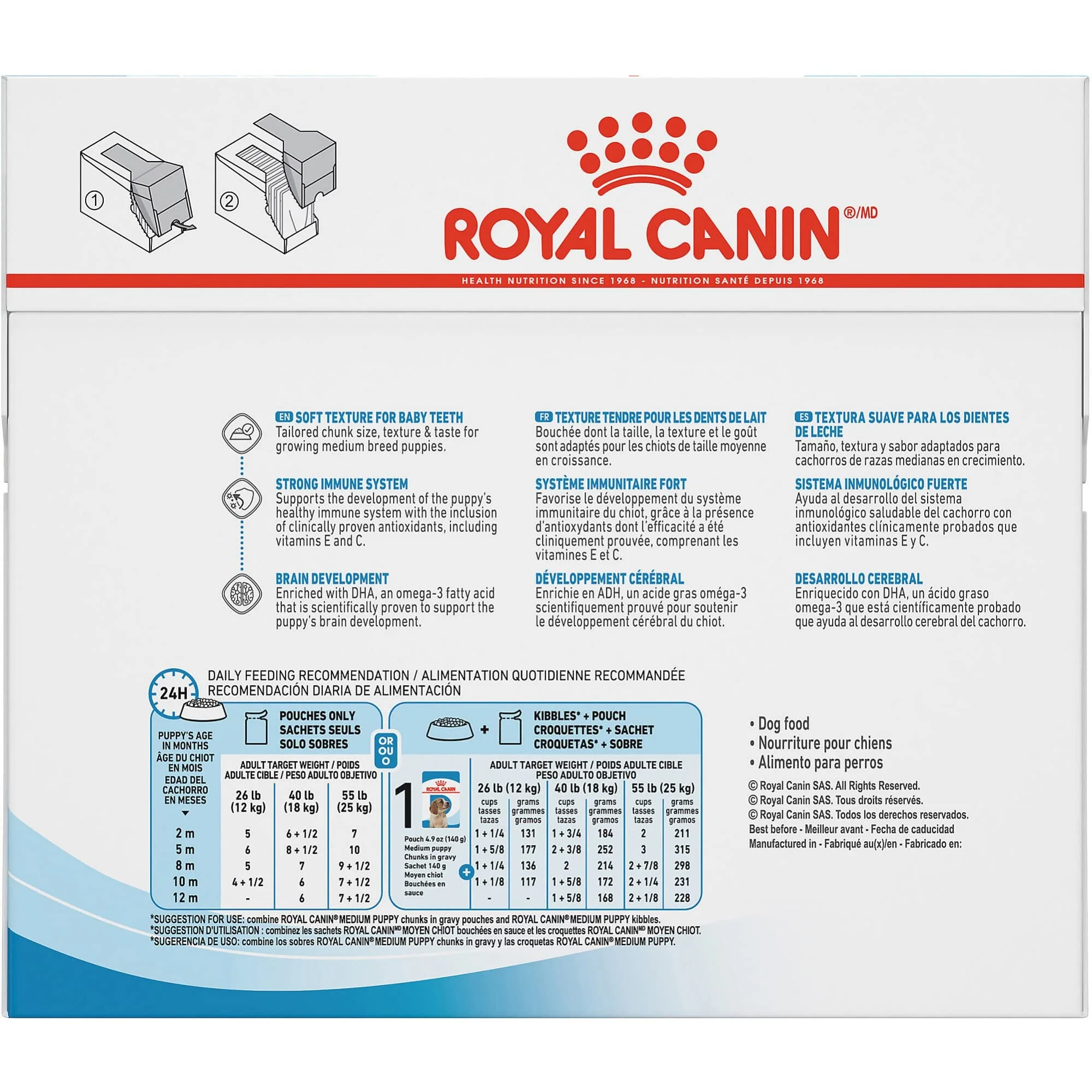 Royal Canin Size Health Nutrition Chunks in Gravy Medium-Breed Puppy Wet Dog Food Pouch - 4.9 Oz - Case of 10 - Image 3