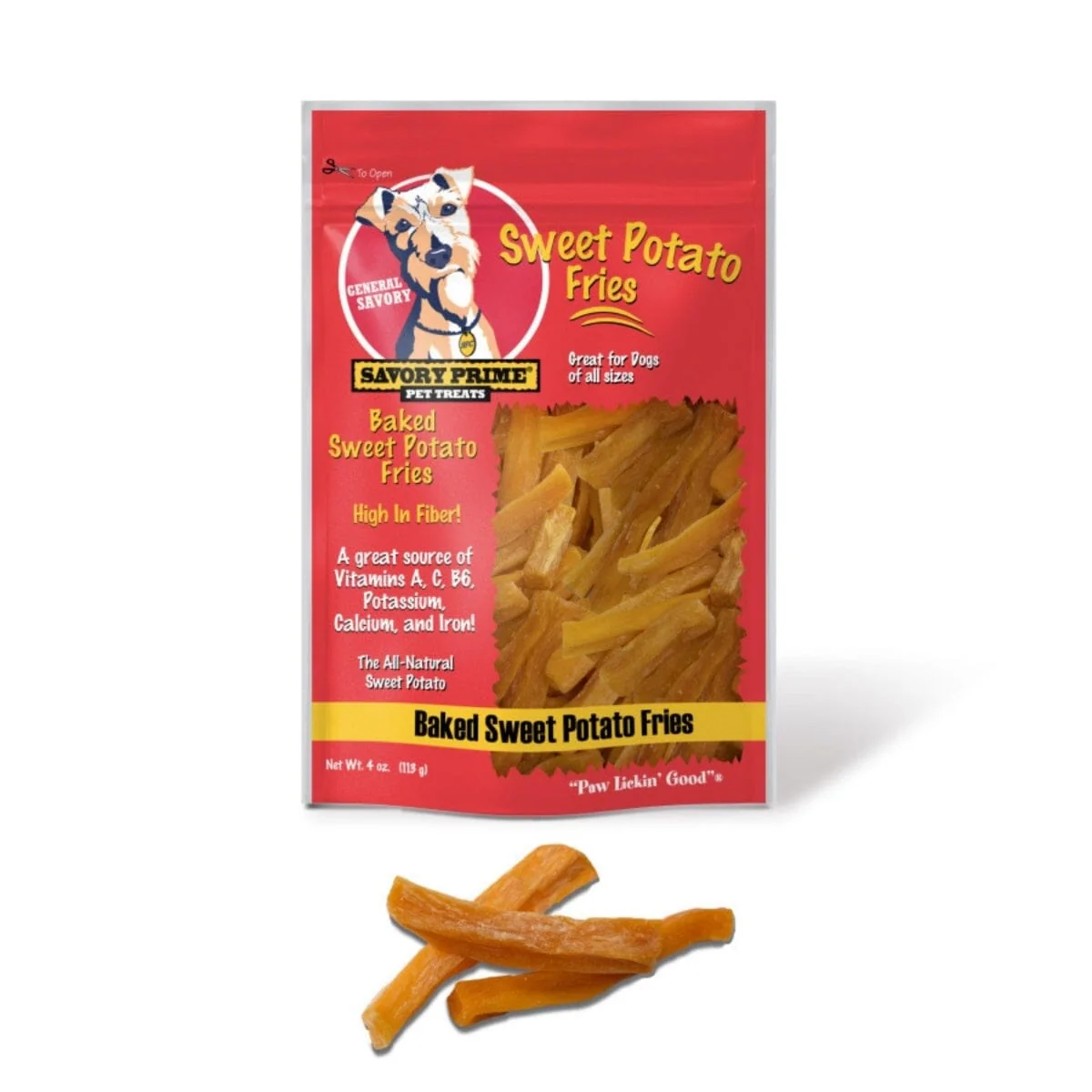 Savory Prime Grain-Free Sweet Potato Fries Baked Hard Chew Natural Dog Treats - Image 2