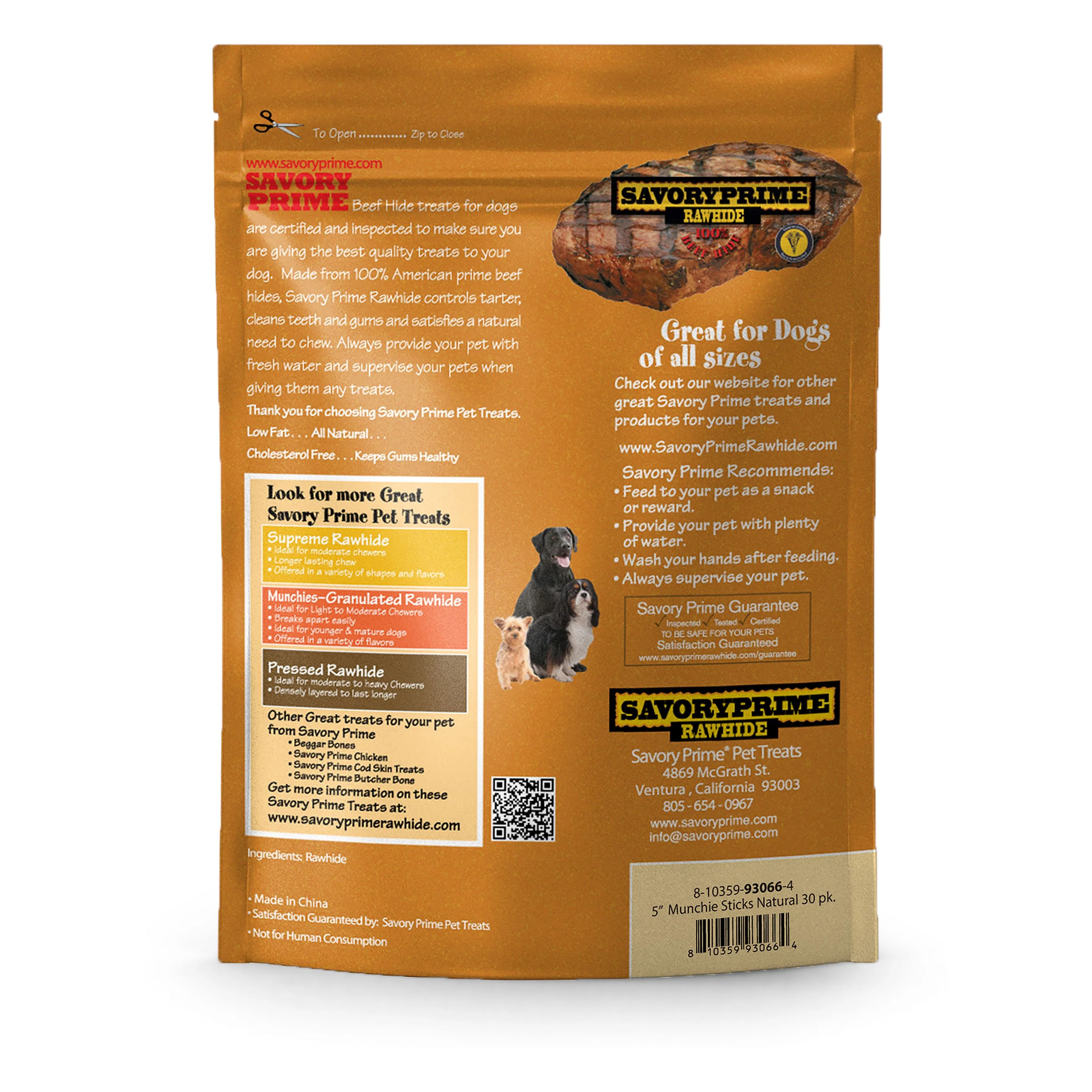 Savory Prime Munchie Sticks Dog Treats Natural - 5 in - 30 Count - Image 2