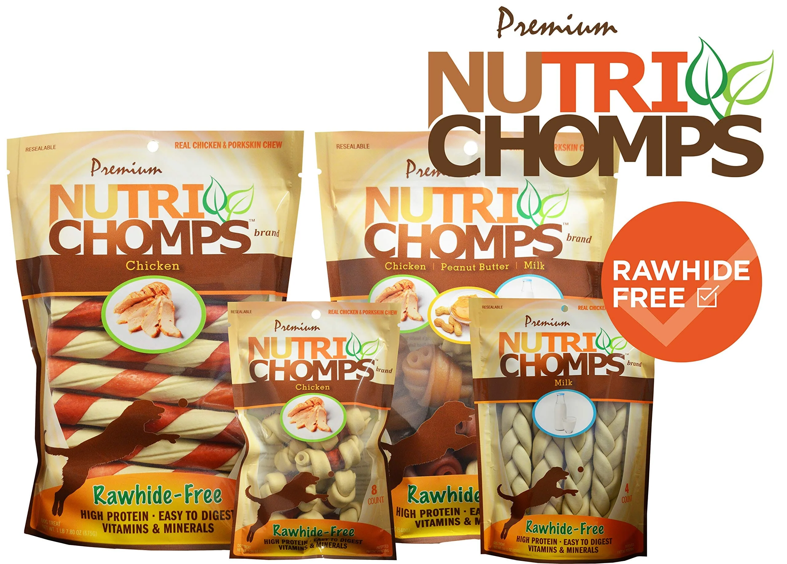 Scott Pet Nutri-Chomps Rawhide-Free Advanced Knots Wrapped in Chicken Natural Dog Chew Treats - 2.5" Inches - 12 Count - Image 2