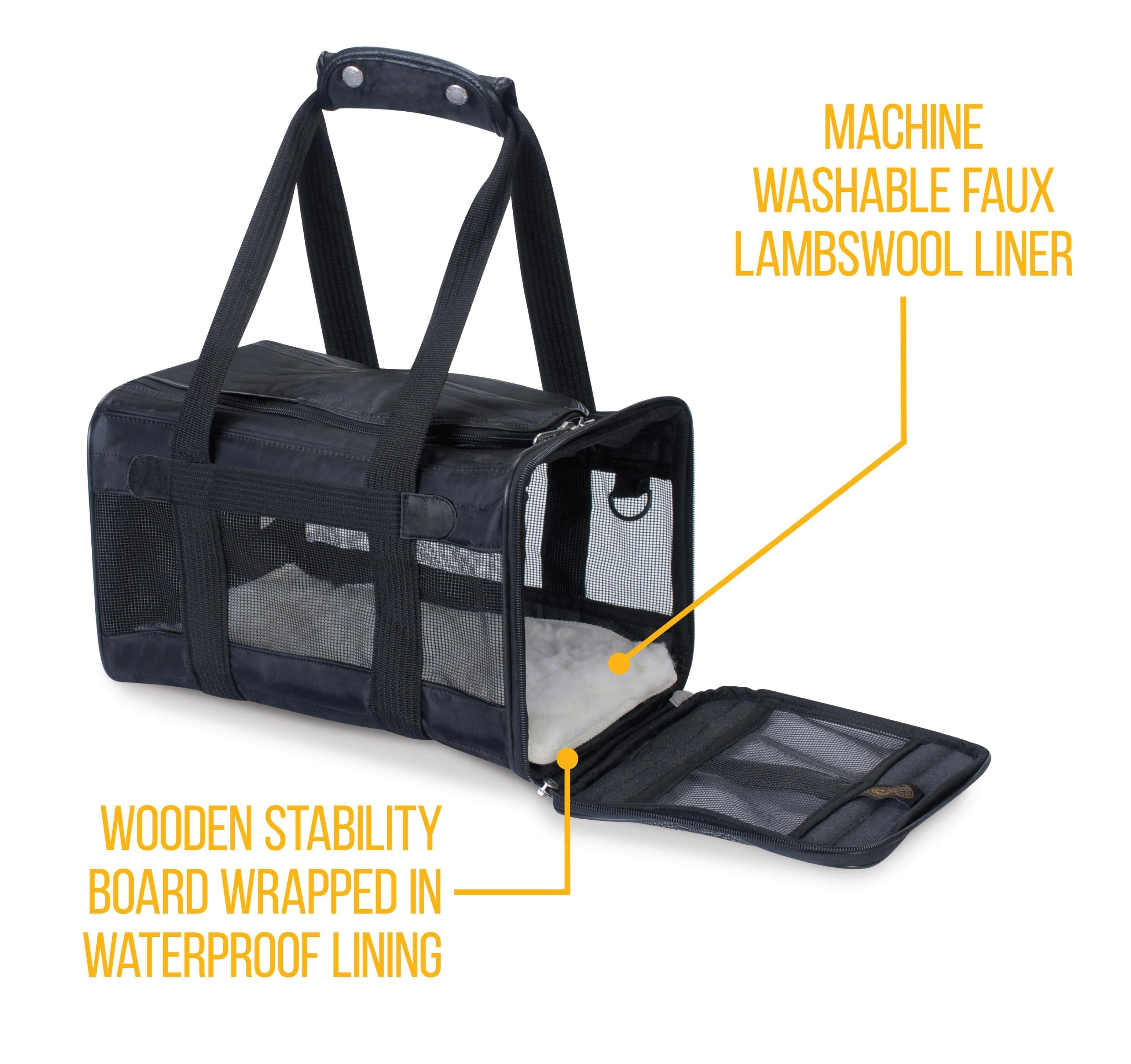 Sherpa Original Deluxe Airline Approved Travel Pet Carrier - Black - Large