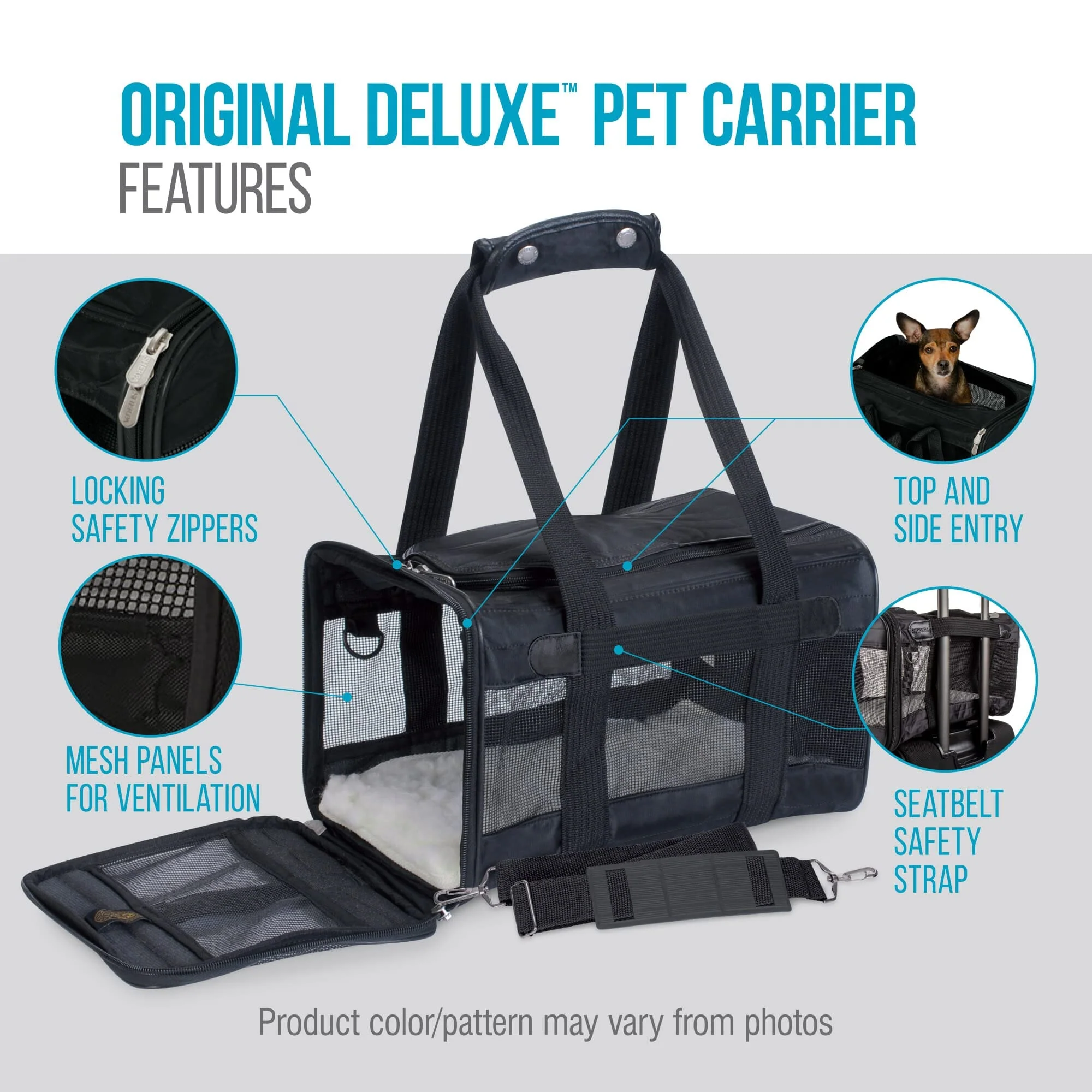 Sherpa Original Deluxe Airline Approved Travel Pet Carrier - Black - Large - Image 6