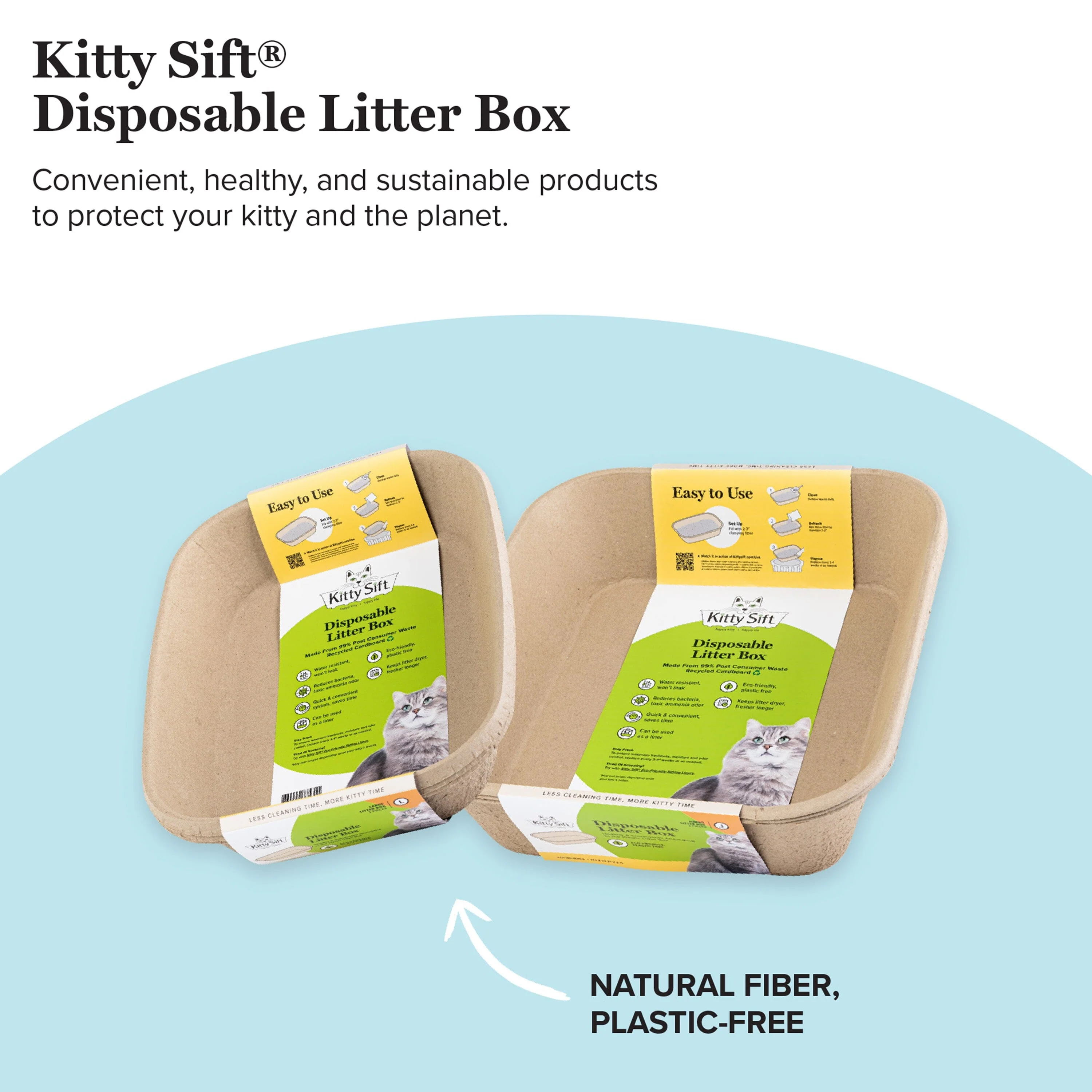 SmartyKat Kitty Sift Disposable Cat Litter Box - Large - 3 Pack - Image 2
