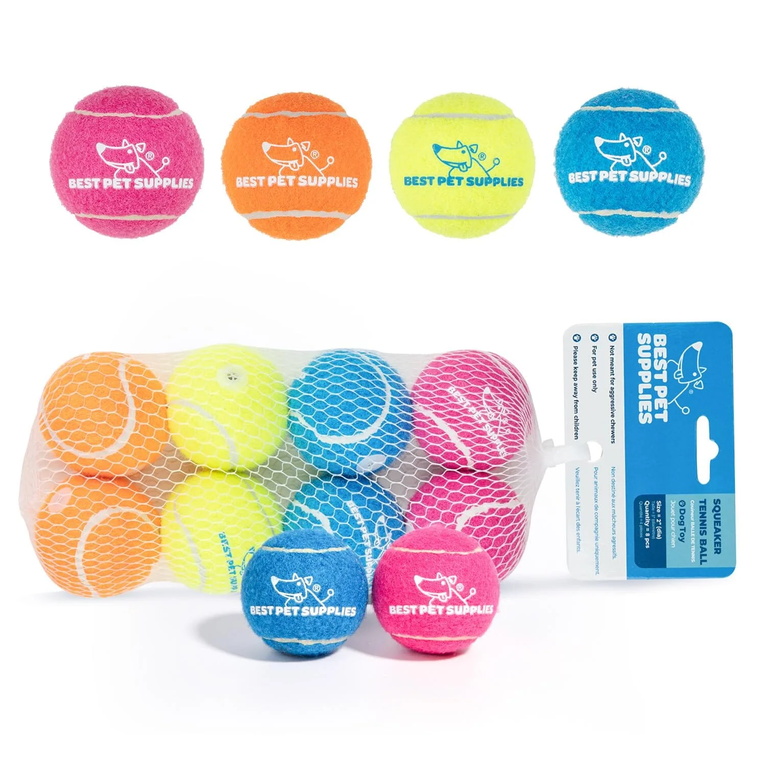 Snugarooz Comet me Bro Tennis Balls Squeak and Fetch Dog Toys - 2 Pack - Image 2