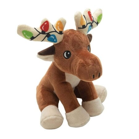 Snugarooz Holiday Marty Christmas Deer with Repair Patch Squeak and Plush Dog Toy - 8.5 Inch