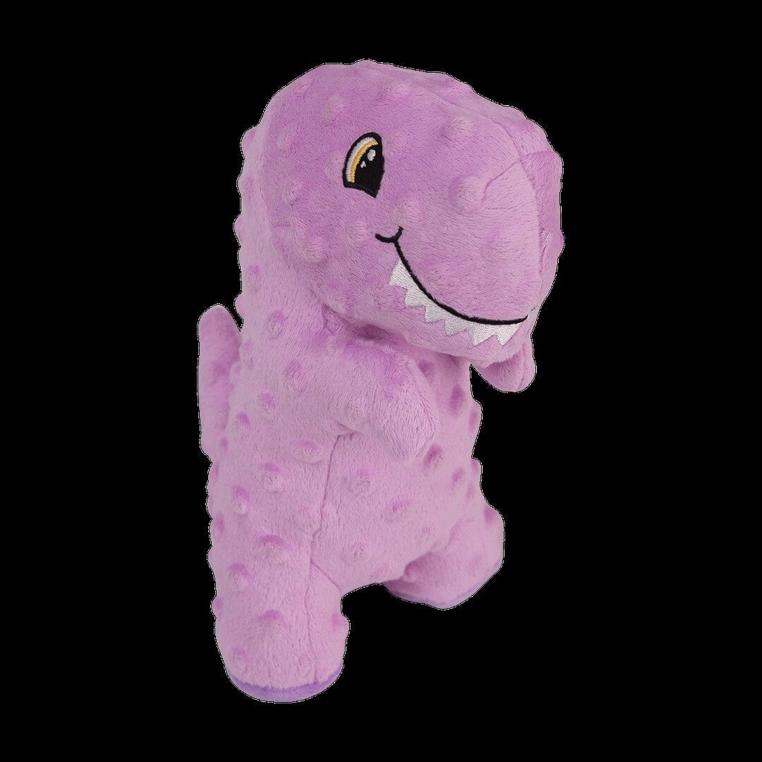 Snugarooz Toby The T-Rex Dinosaur Squeak and Crinkle Plush Dog Toy - 8 Inch