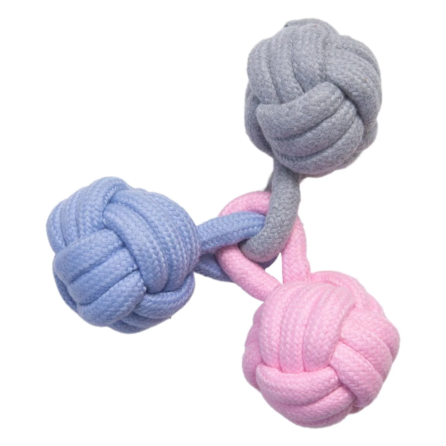 Snugarooz Try Me Knot Triple-Knotted Rope Ball Dog Toy - 7" Inches
