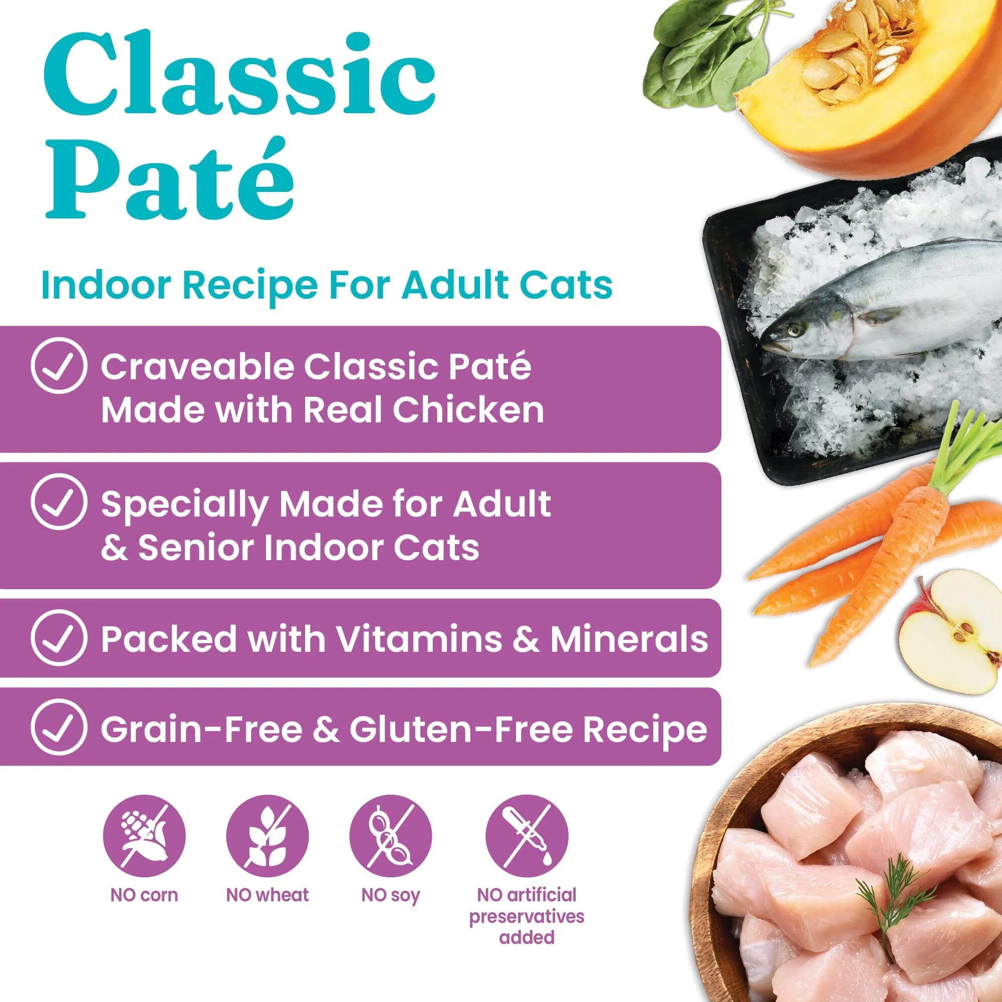 Solid Gold Flavorful Feast Grain-Free Chicken Pate Indoor Canned Cat Food - 3 Oz - Case of 24 - Image 2